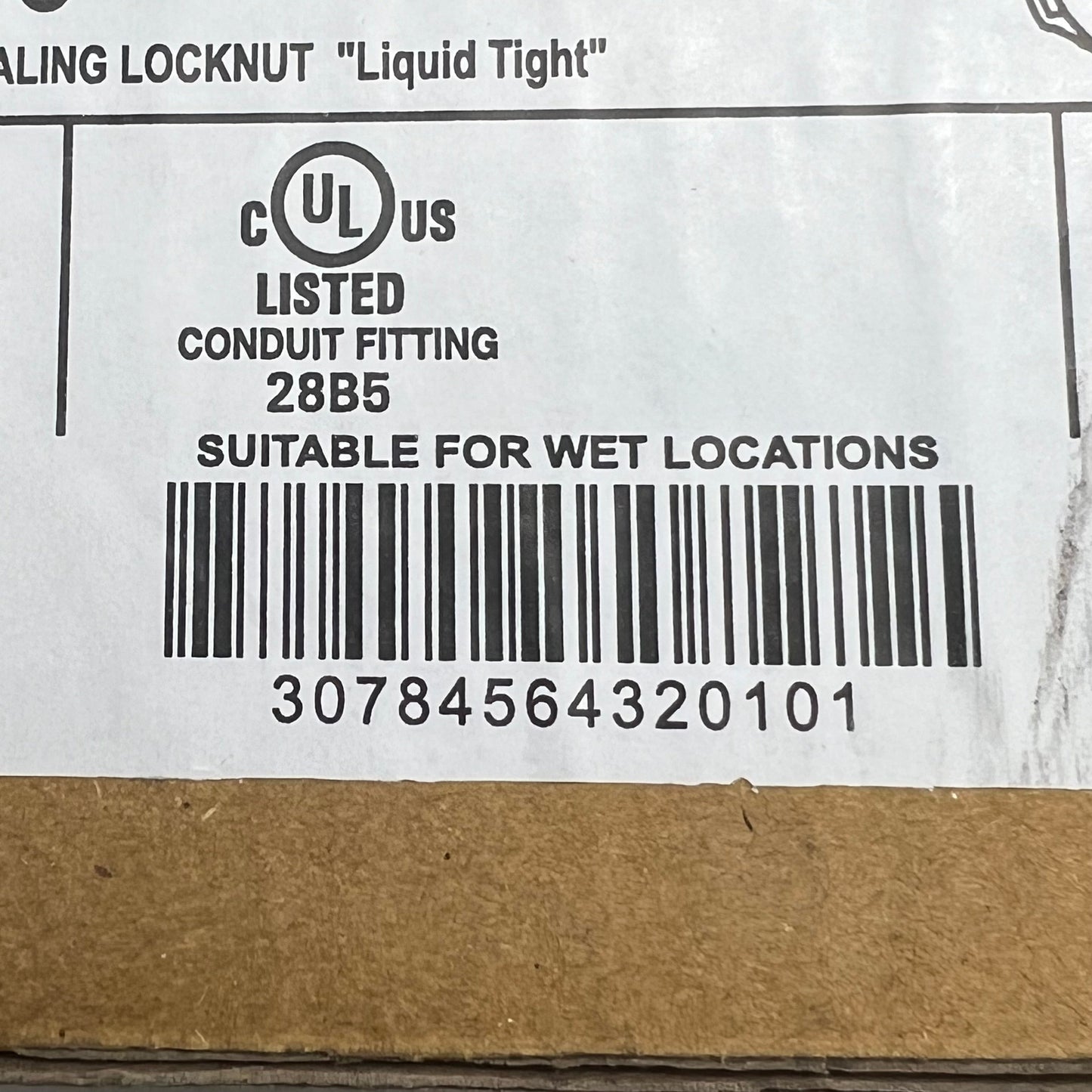 EATON Conduit Sealing Locknut "Liquid Tight" Malleable Iron Zinc Plated 4" SL10