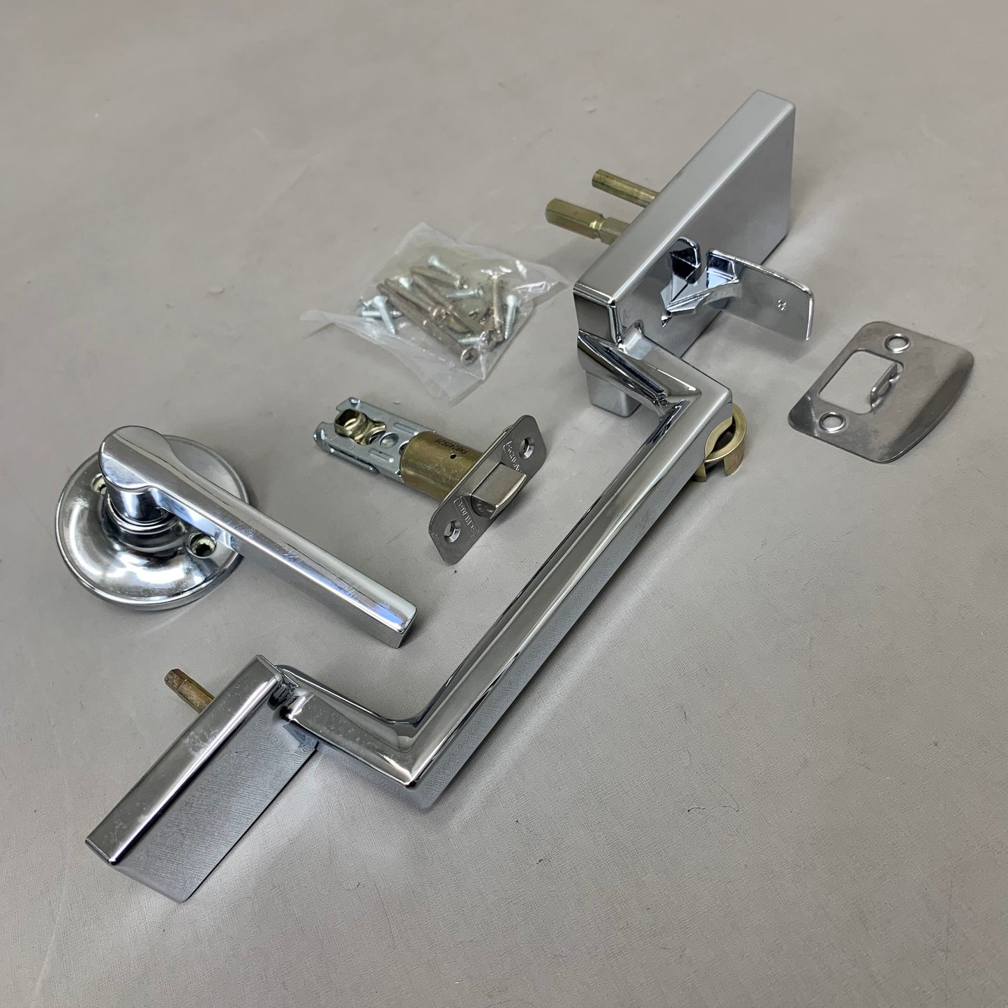 SCHLAGE Front Entry Handle Set Interior 12.5" H  Bright Chrome 16-070-10-101-134