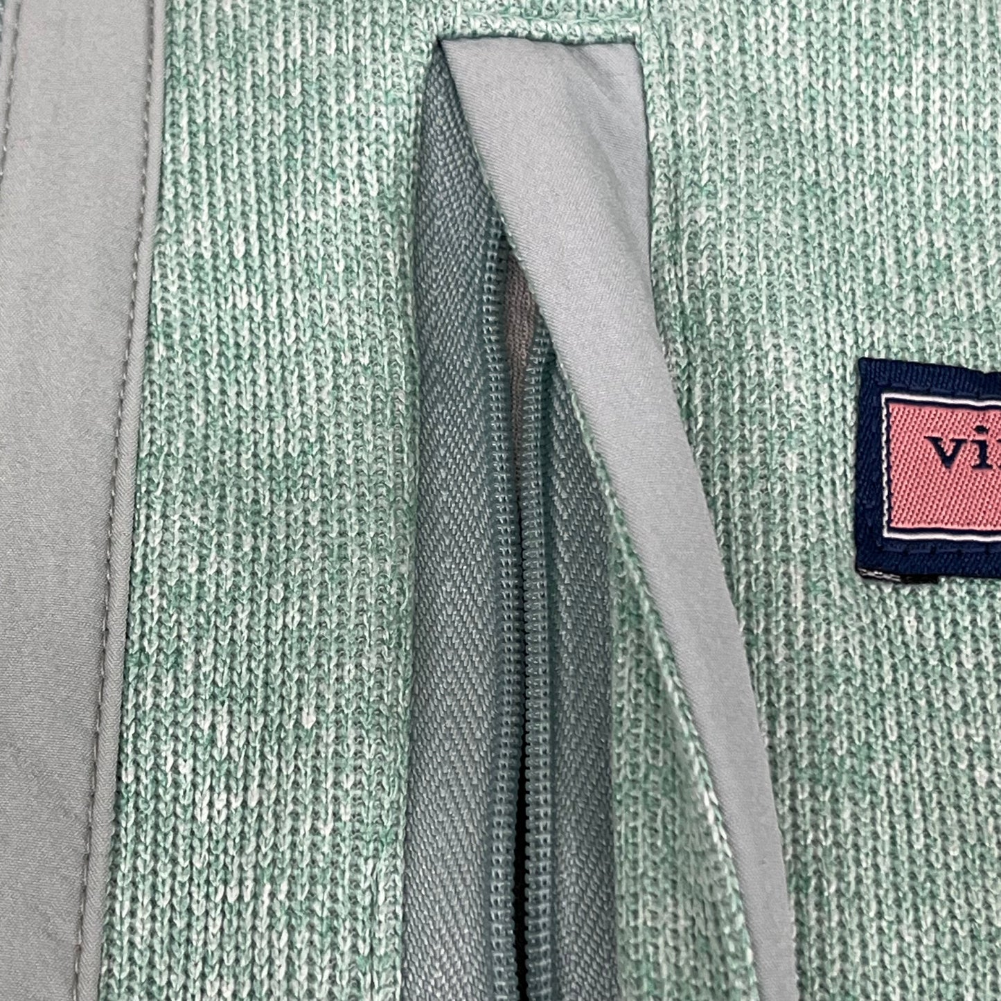 VINEYARD VINES Martha's Vineyard Men's Teal Green Half Zip Pullover Sz-S