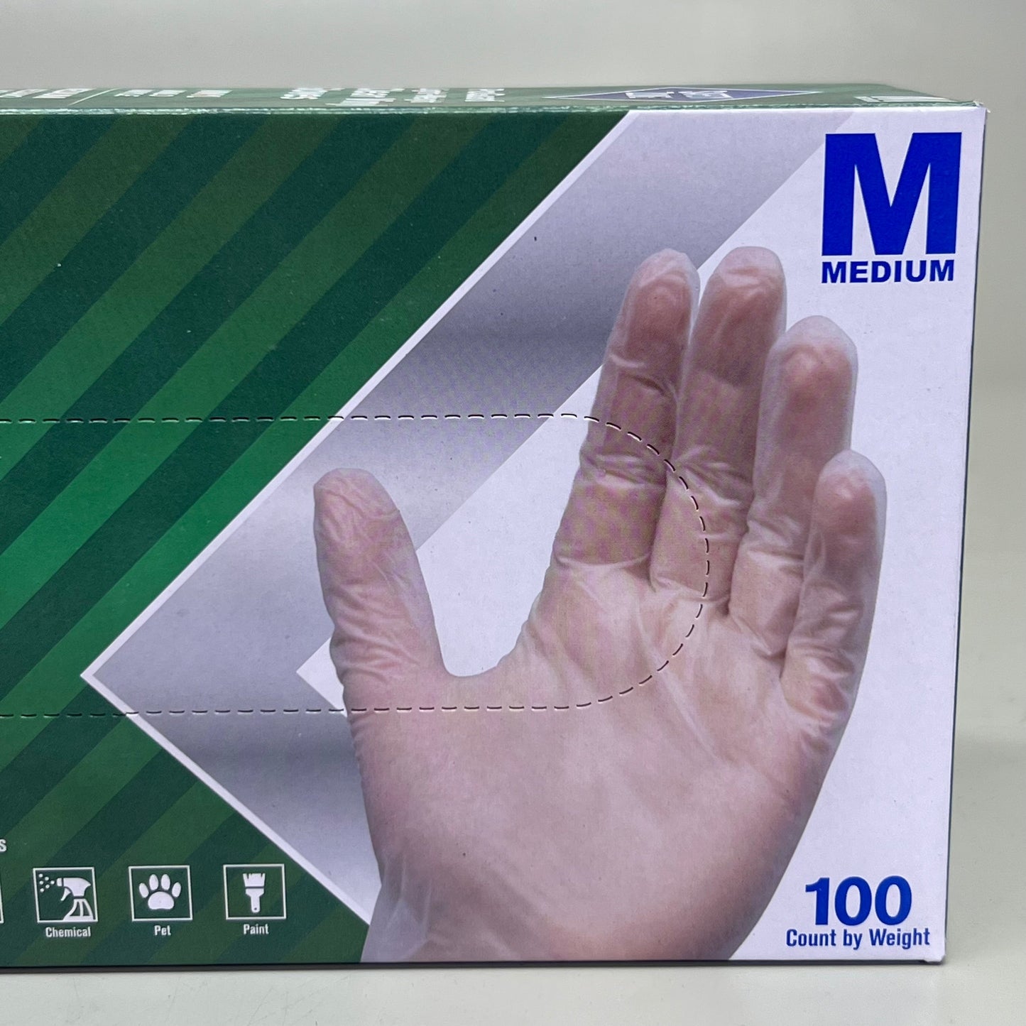 SAFETY ZONE (2 PACK of 100 Gloves) Clear Vinyl Gloves Sz M, GVP9-MD-HH