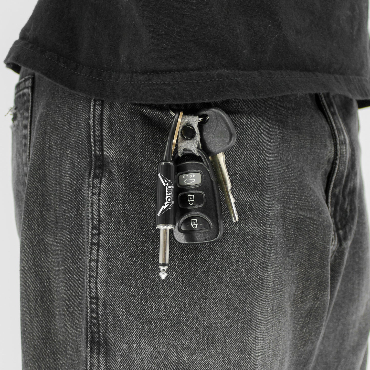 Cliff Burton Logo Guitar Plug Keychain
