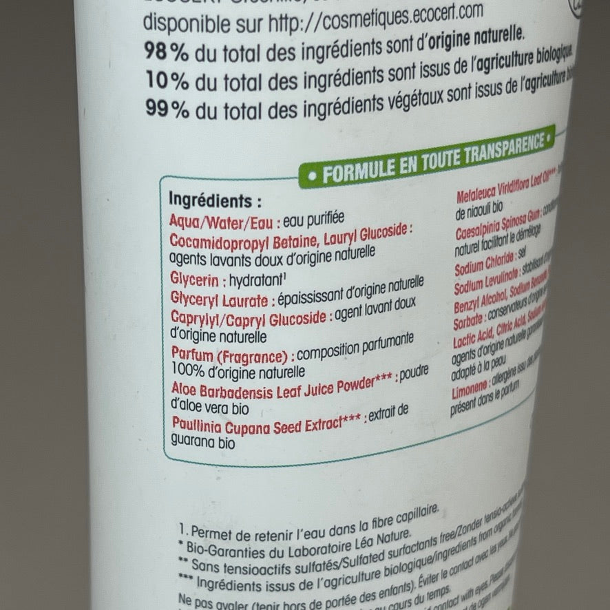 SO BIO ETIC (3-PACK) Shampooing Cheveux Fortifies Guarana Bio Shampoo 8.45 FL OZ (New)