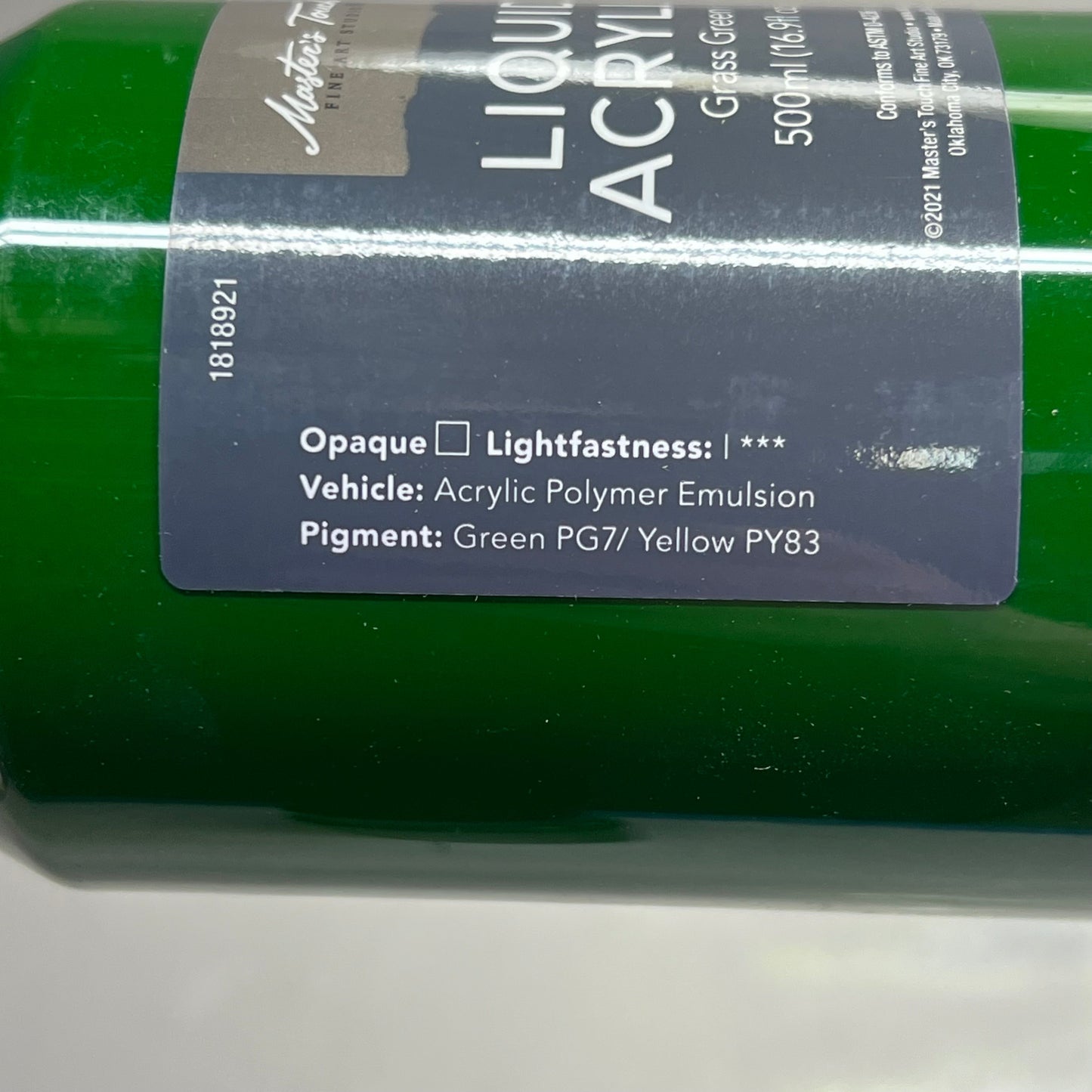MASTERS TOUCH (2 PACK) Liquid Acrylic Artist Paint 16.9fl oz Grass Green 1818921