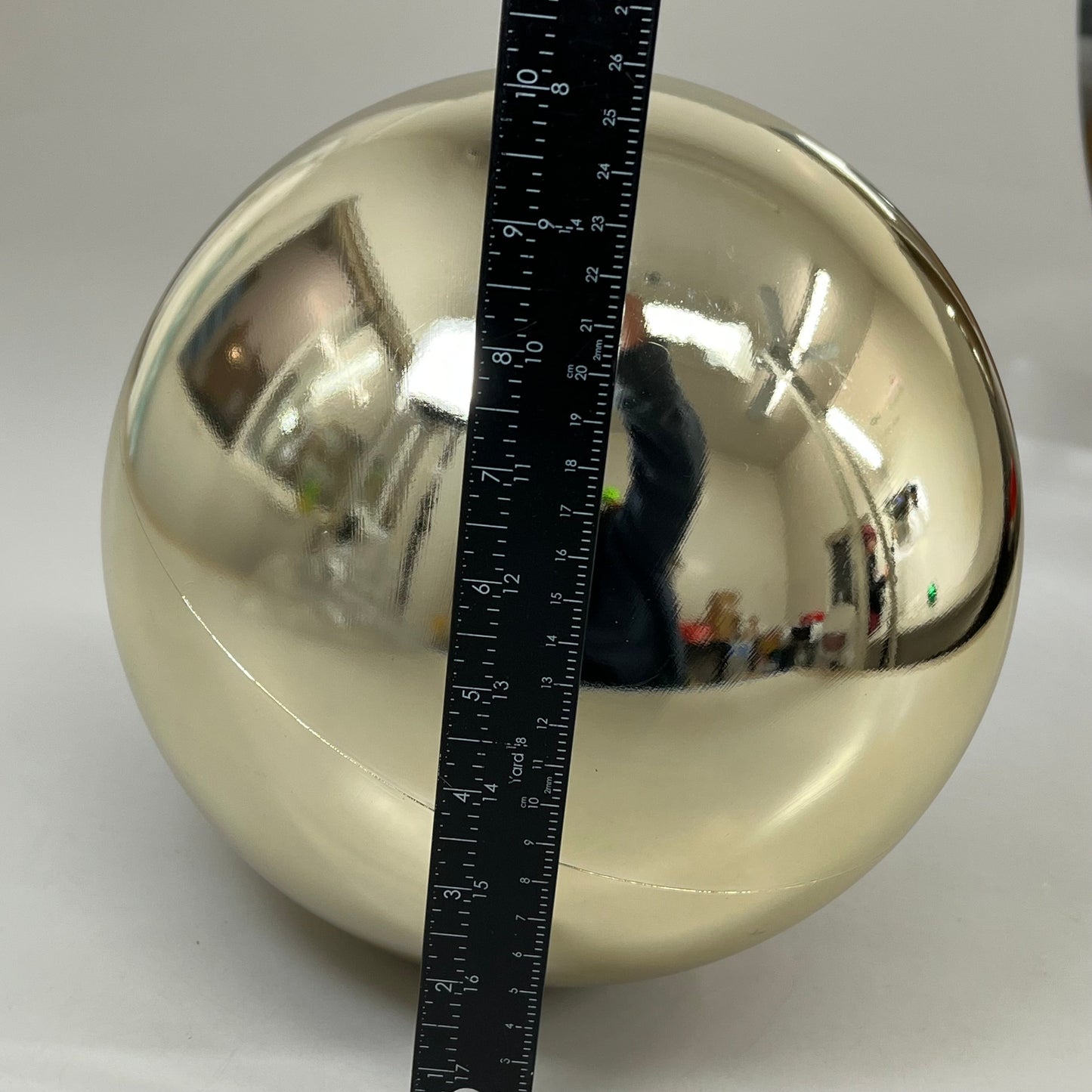 RAZ IMPORTS Shiny Ball Christmas Ornament Decor Plastic 10" Champagne 10461590
