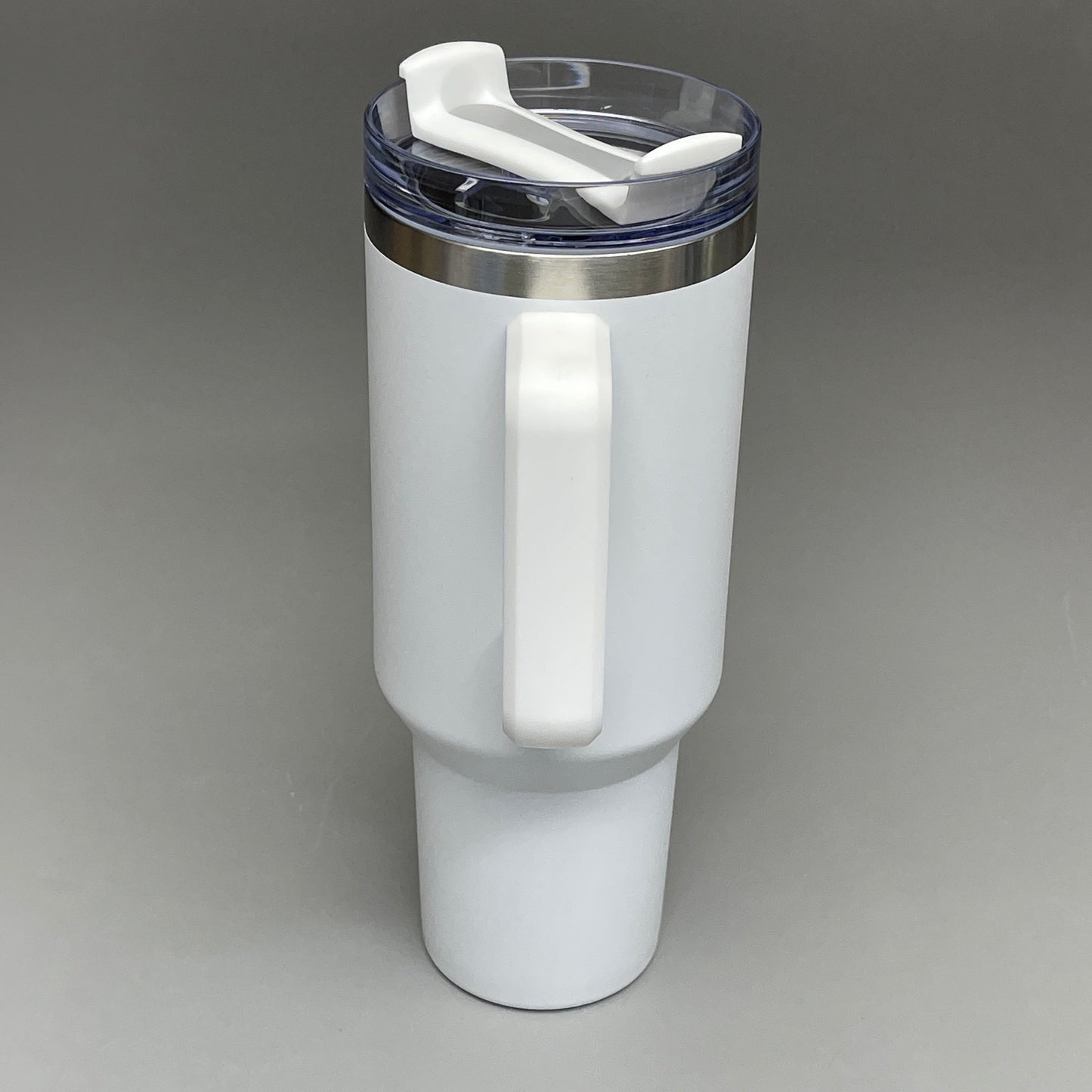 Z@ TUMBLER Insulated Stainless Steel Travel Mug w/ Lid Handle Straw 40 oz White