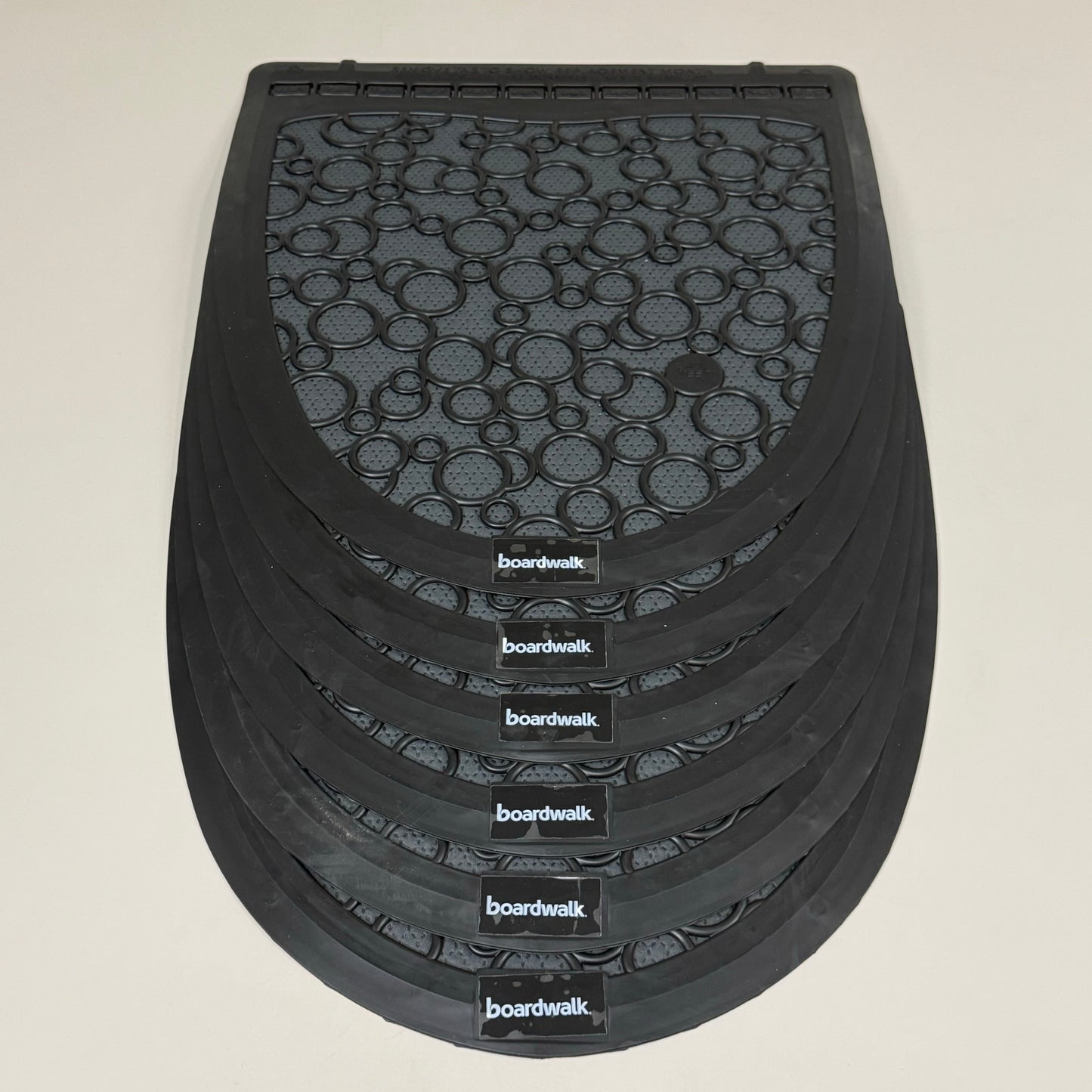 BOARDWALK (6 PACK)Urinal Mats 2.0 Include Month Markers for Replacing 17.5"x20"