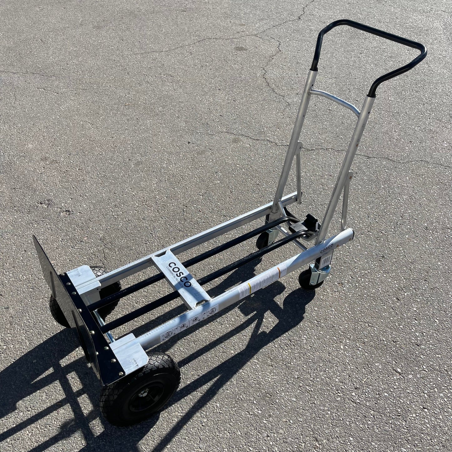 COSCO 2-In-1 Hybrid Handtruck Silver & Black 12204ASB1E