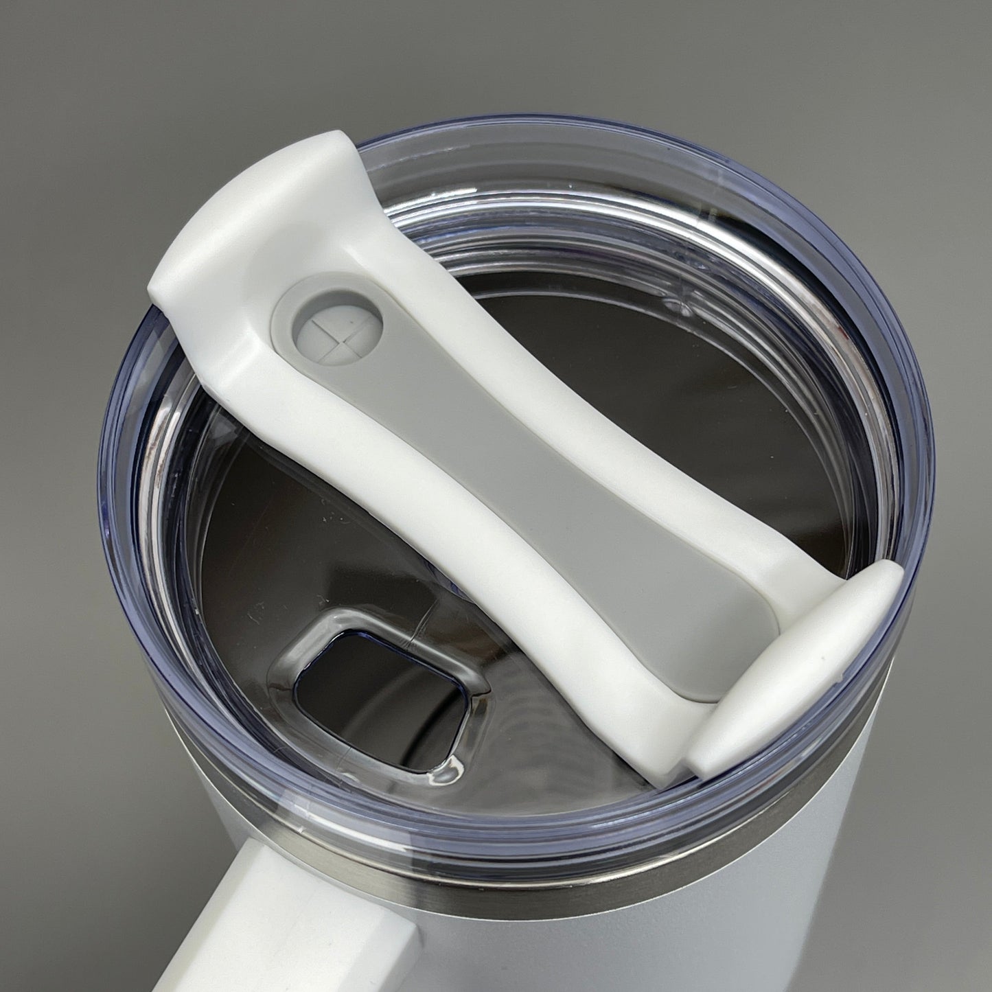 Z@ TUMBLER Insulated Stainless Steel Travel Mug w/ Lid Handle Straw 40 oz White