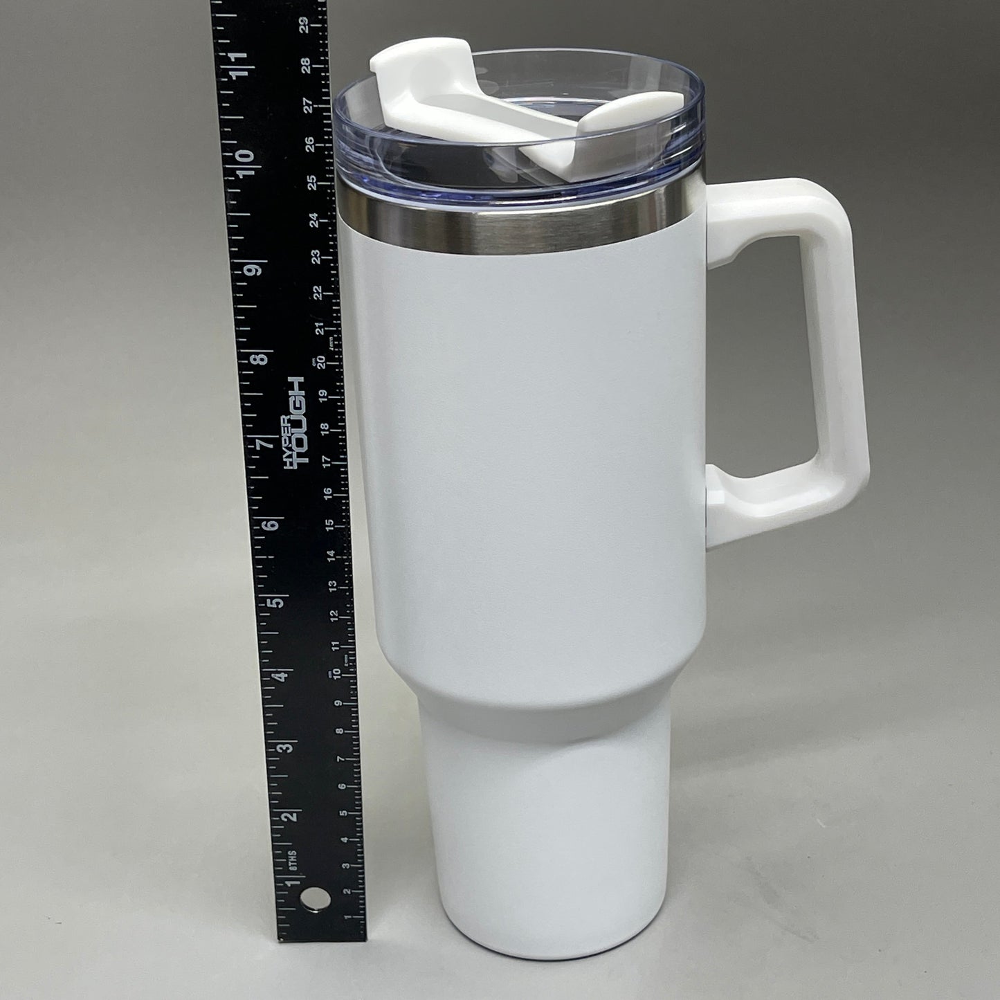 Z@ TUMBLER Insulated Stainless Steel Travel Mug w/ Lid Handle Straw 40 oz White