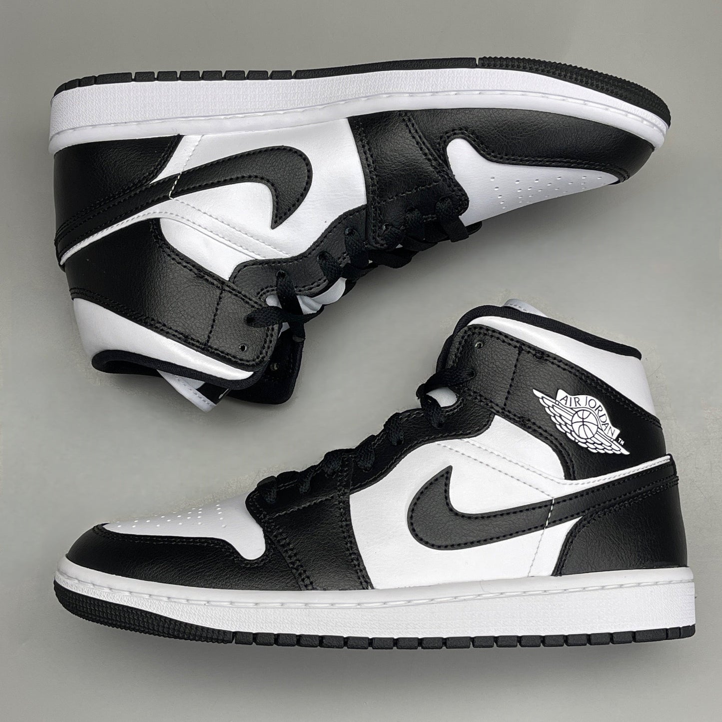 NIKE AIR JORDAN 1 Mid Panda Shoe Women's Sz 9 Black / White DV0991-101 (New)