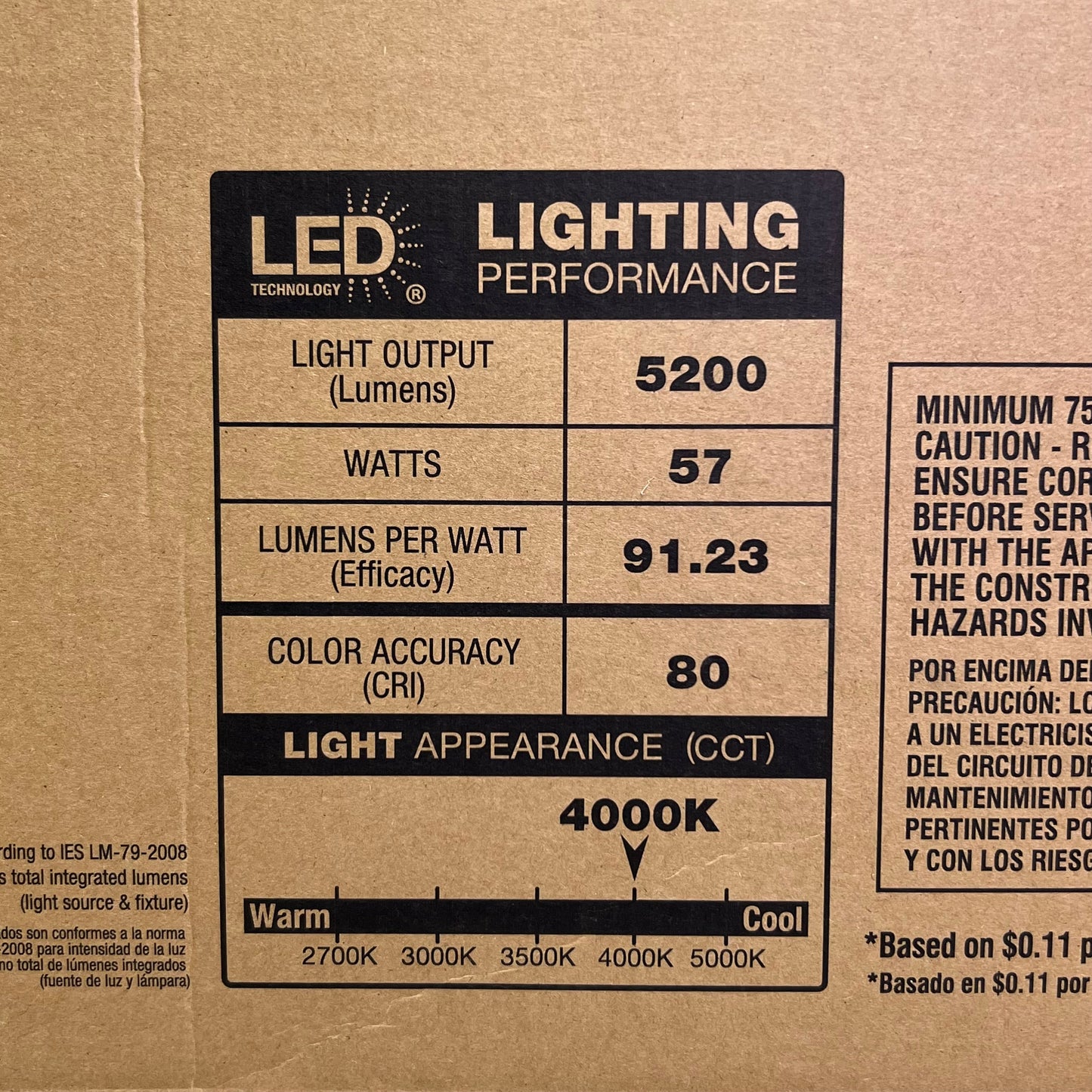 COMMERCIAL ELECTRIC High Output Wrapround Light 4ft, White 1001820735