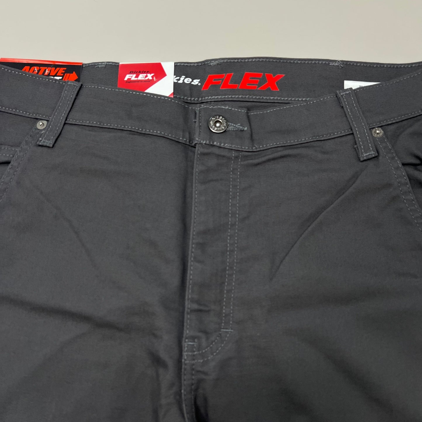 DICKIES Flex Regular Fit Double Knee Pant Mns Sz 32X34 Stonewashed Slate DP903SSL