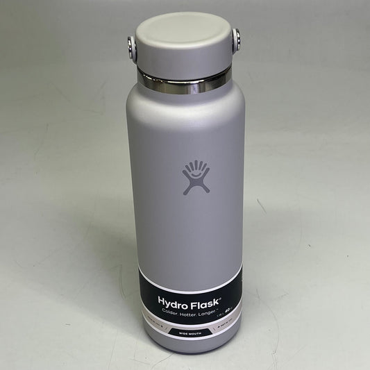 HYDROFLASK Stainless Steel Insulated Wide Mouth Water Bottle 40oz Birch