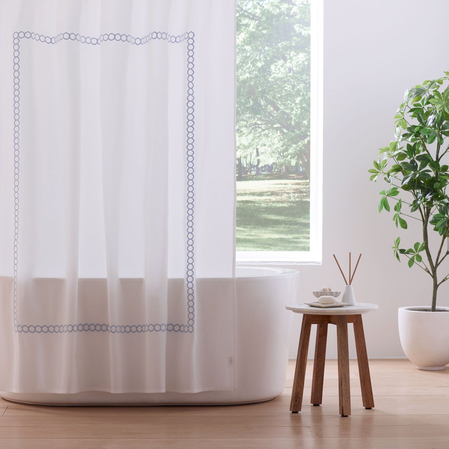 Clean Design Home® Savoy  Cotton Shower Curtain