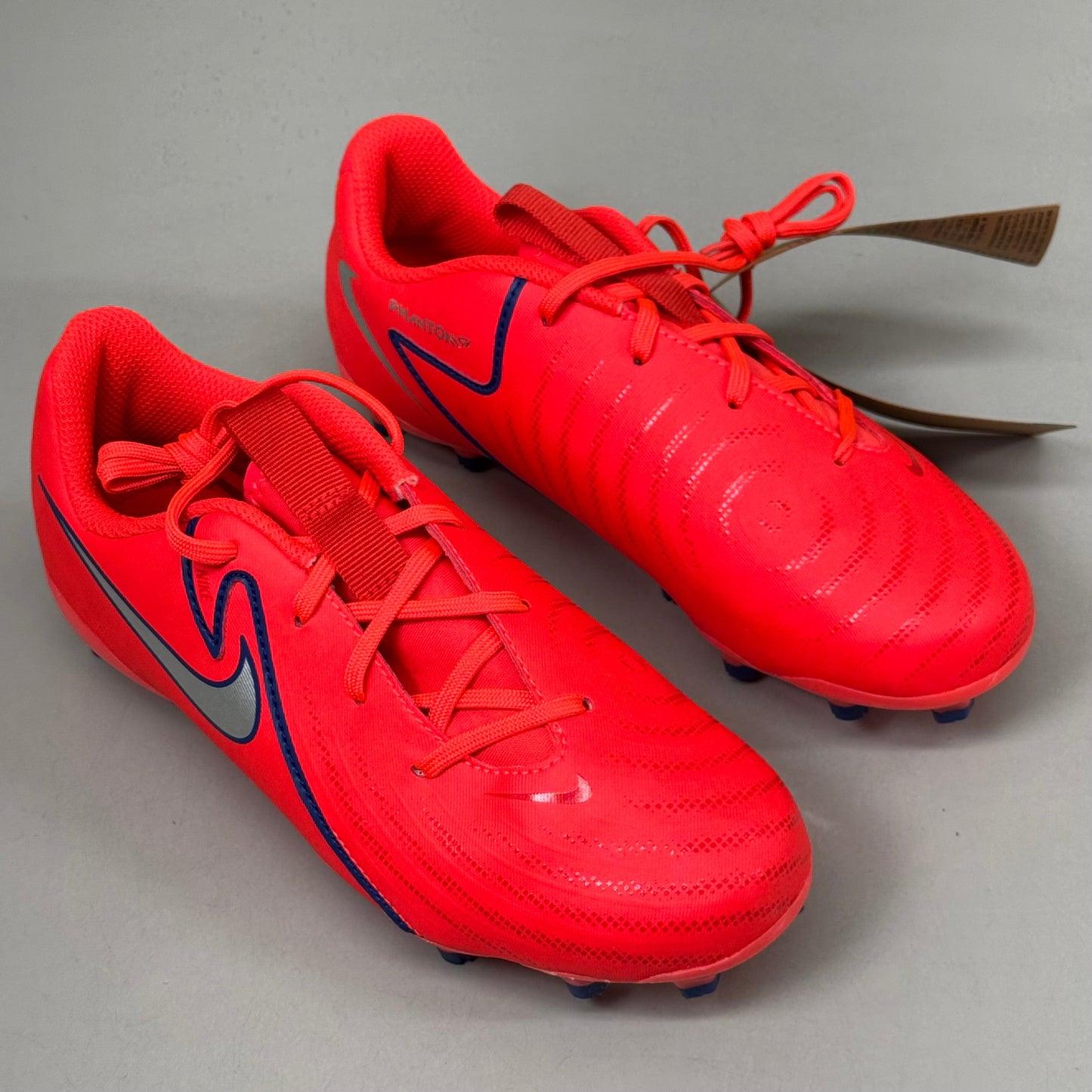 NIKE Kids Shoes Cleat Phantom GX II Academy X Haaland FG/MG Sz 2y Bright Crimson As-is