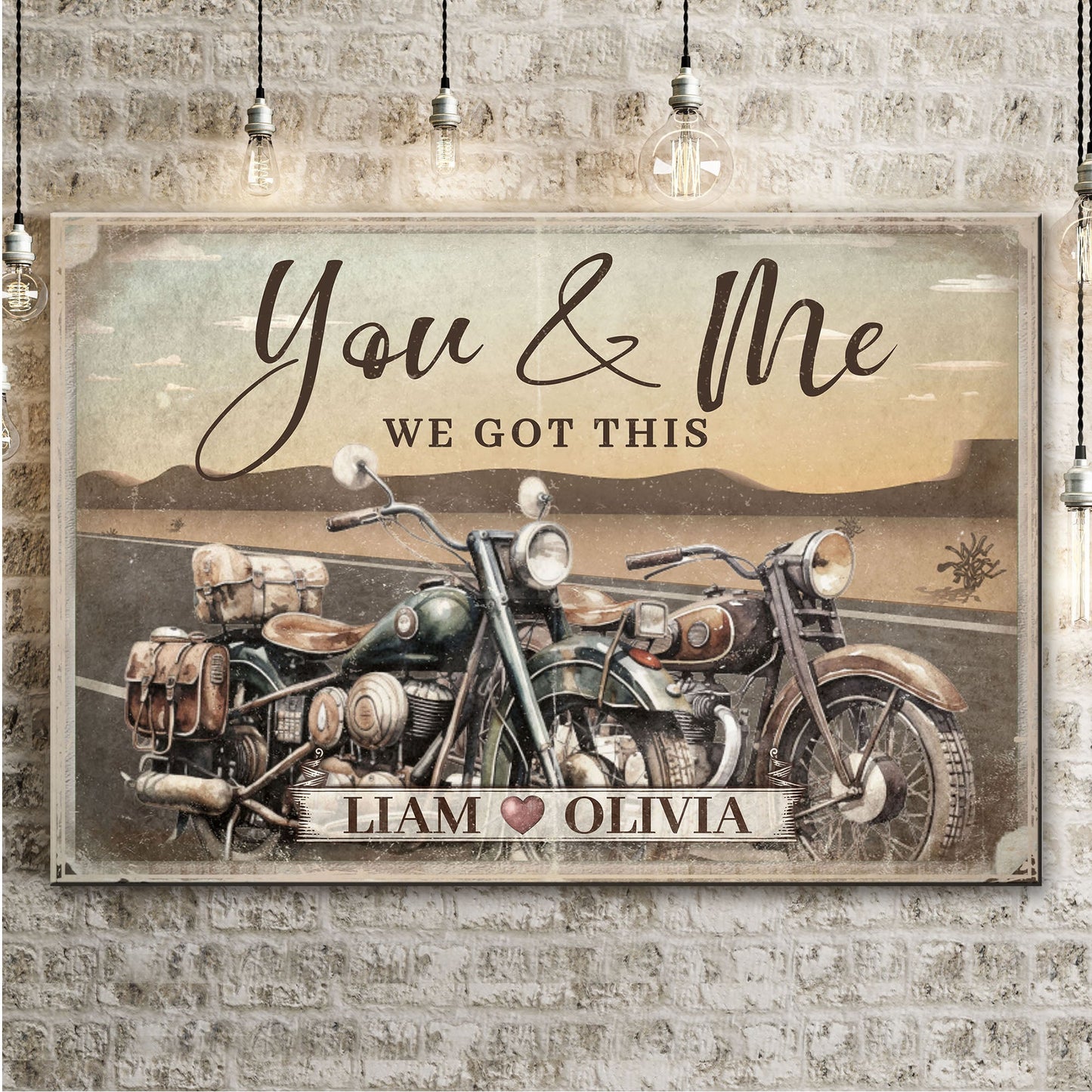 Motorcycle Themed We Got This Couple Sign