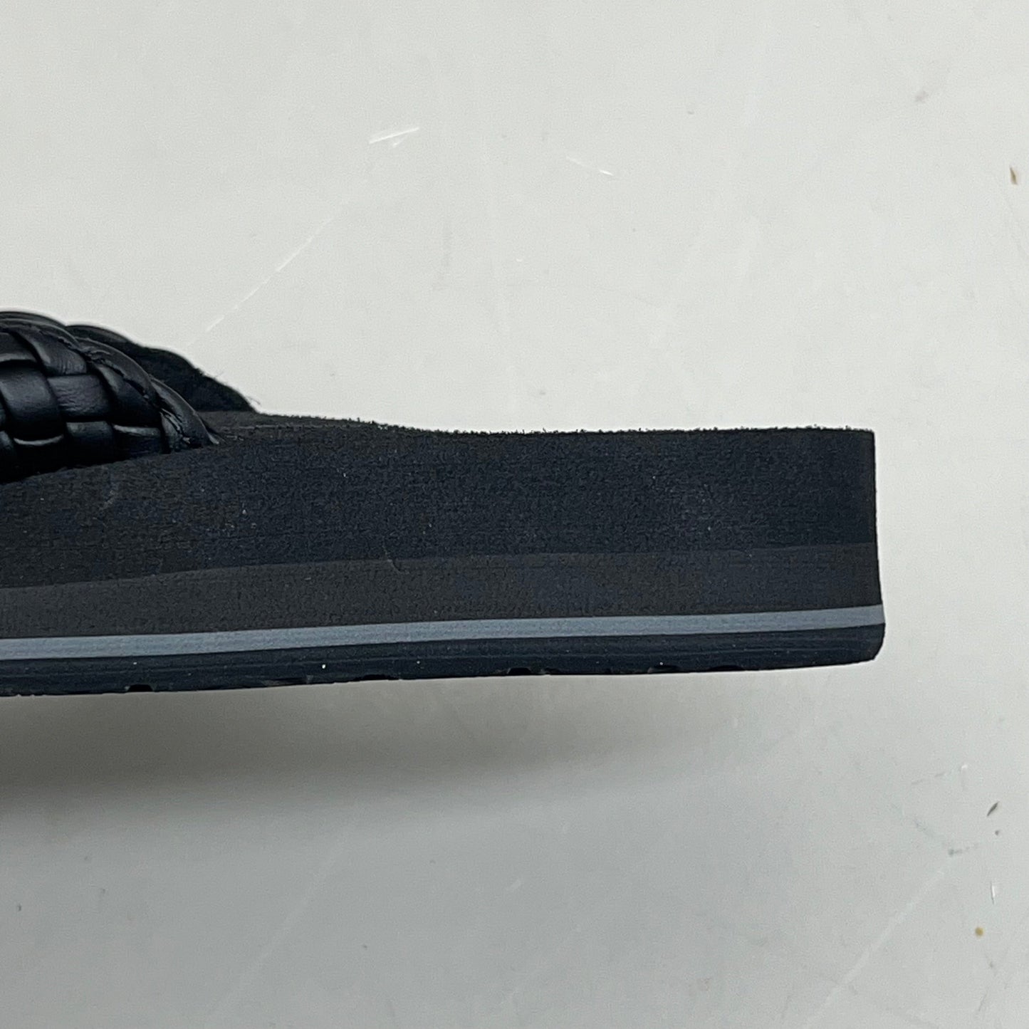 COBIAN Braided Bounce Synthetic Leather Sandals Women's Sz 11 EU 42.5 Black BRB10-001-11