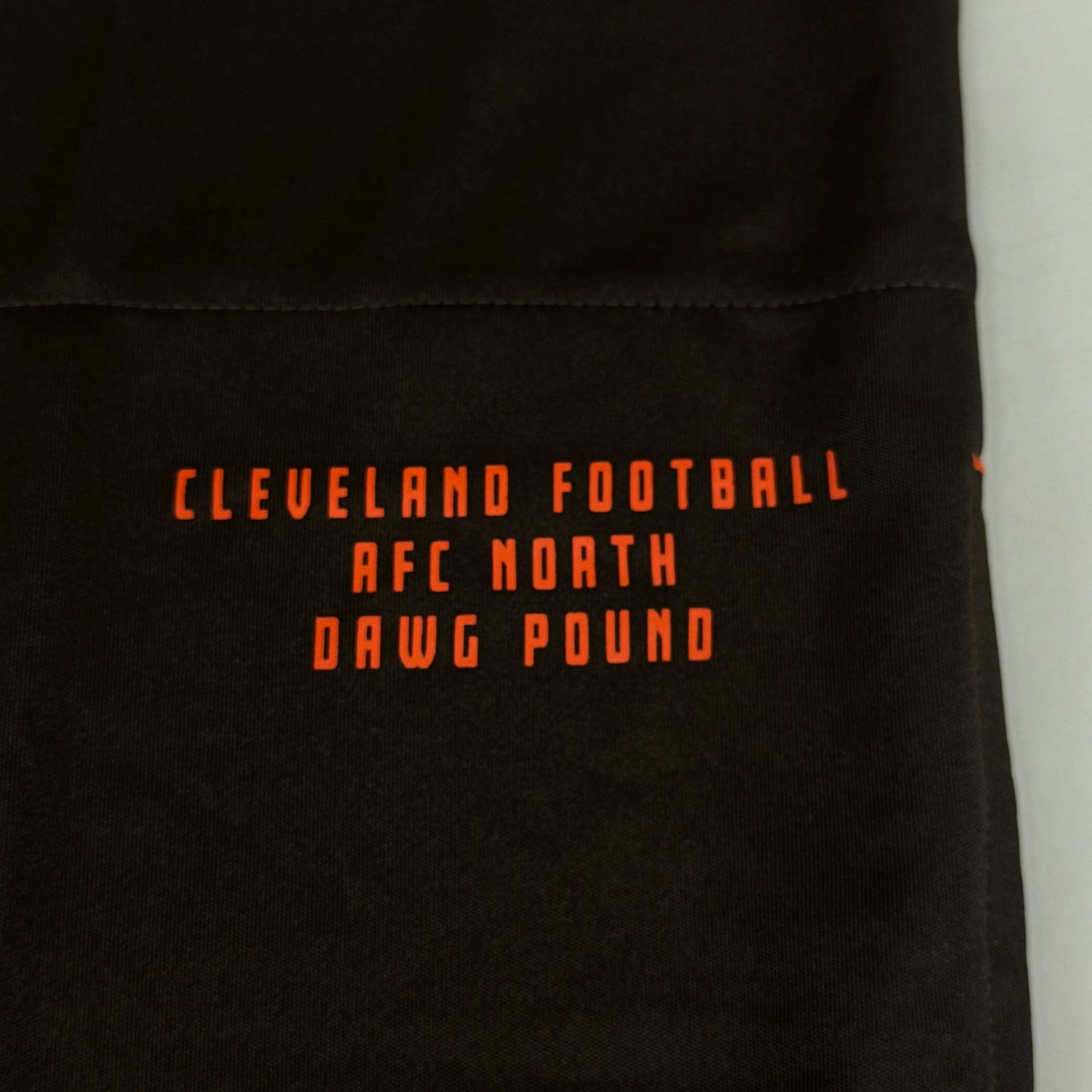 NFL Cleveland Browns Quarter Zip Pullover Shirt Long Sleeve L Brown 1802969