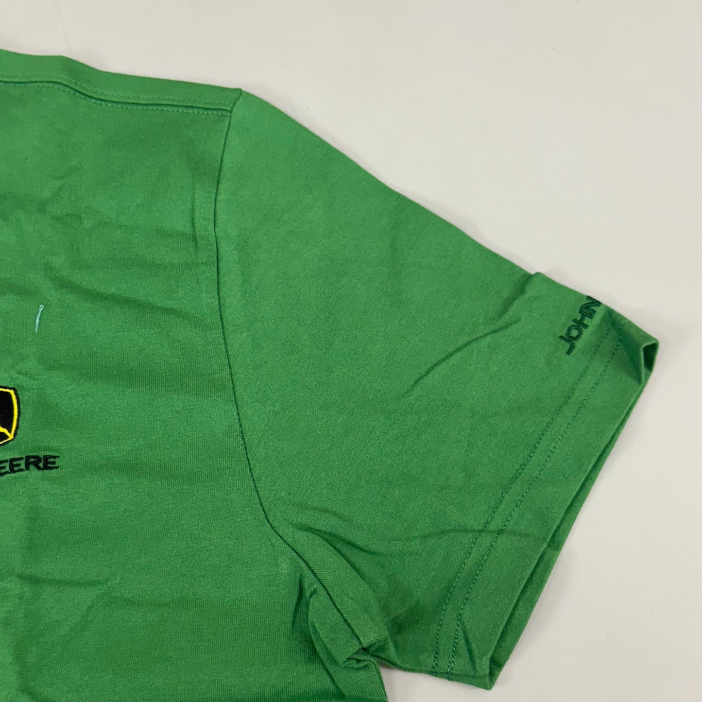 JOHN DEERE Embroidered Logo Short Sleeve Tee Shirt Men's Sz XXL Green 1896842
