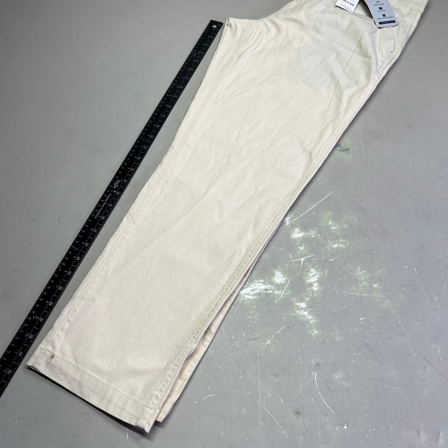 HAGGAR Work To Weekend Everyday Pant Straight Fit Men's Sz 36W X 30L 107 Natural