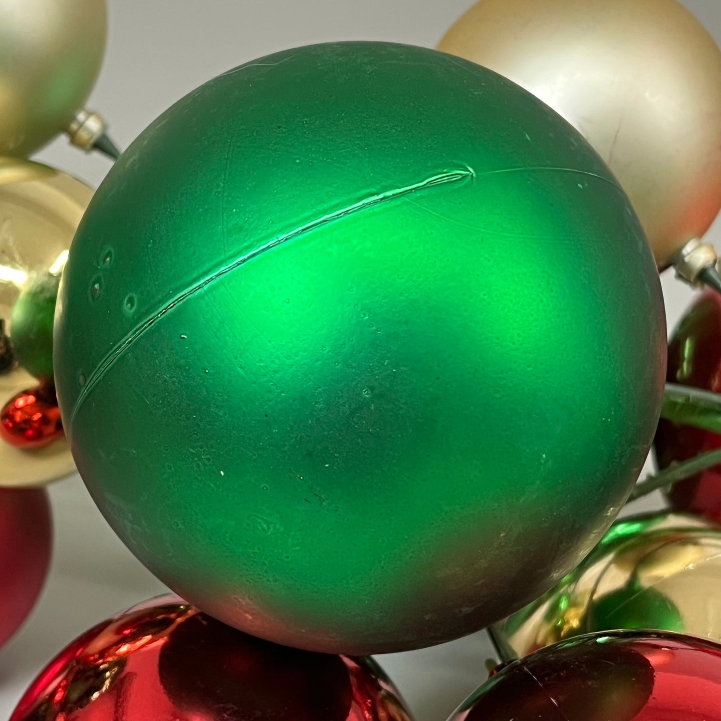 RAZ IMPORTS Plastic Ornament Christmas Ball Garland 4' Red, Green & Gold G4232726