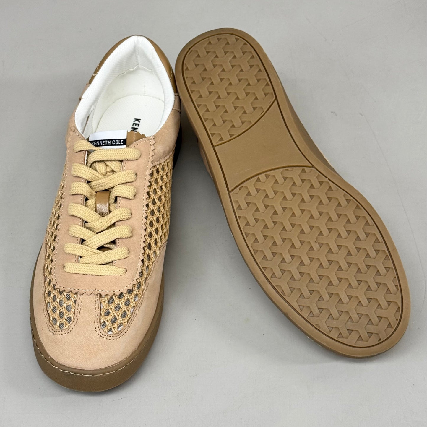 KENNETH COLE Sam Raffia Mesh Sneaker Women's Sz 11 Natural Mesh KL23SAM07