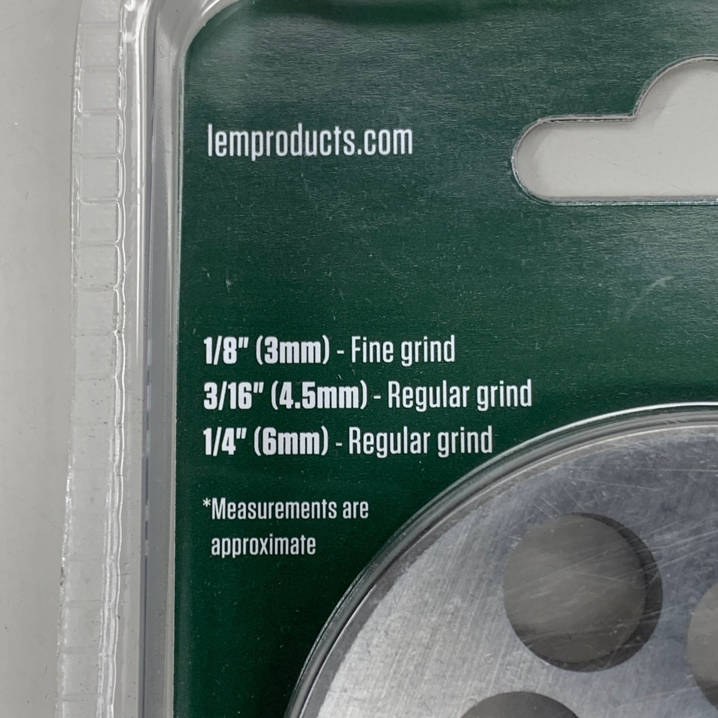 LEM Grinder Plate 12mm #12 (1/2") 2-3/4" Plate Diameter Stainless Steel 476SS
