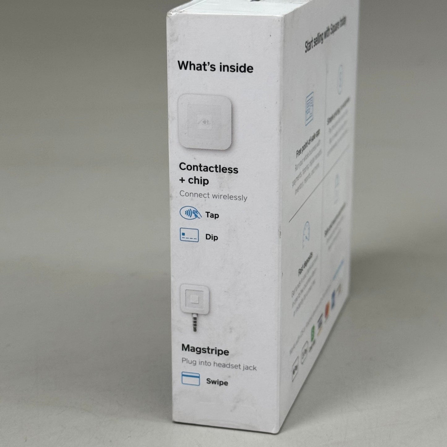 SQUARE Square Reader for Contactless and Chip 2nd Generation 4" x 4" White REV-04