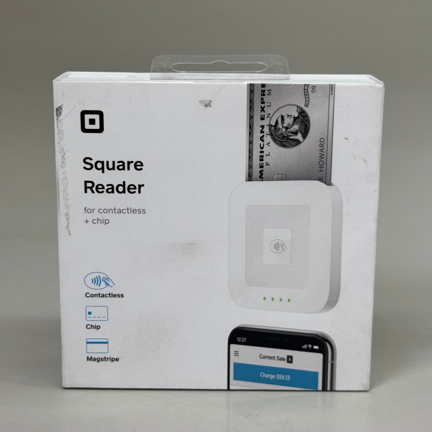 SQUARE Square Reader for Contactless and Chip 2nd Generation 4" x 4" White REV-04