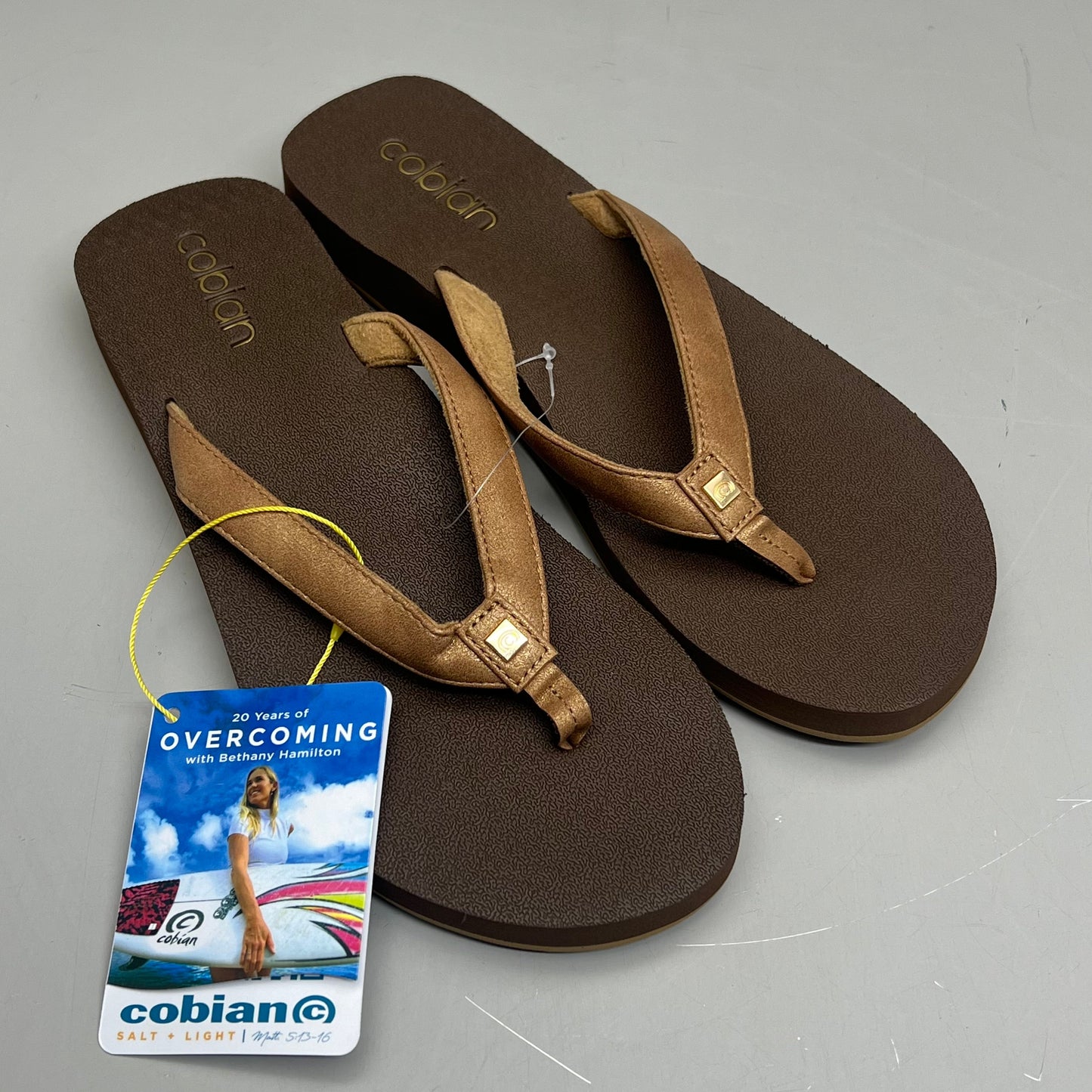 COBIAN Skinny Bounce Comfortable Synthetic Strap Women's Sz 10 Tan SKI25-230-10