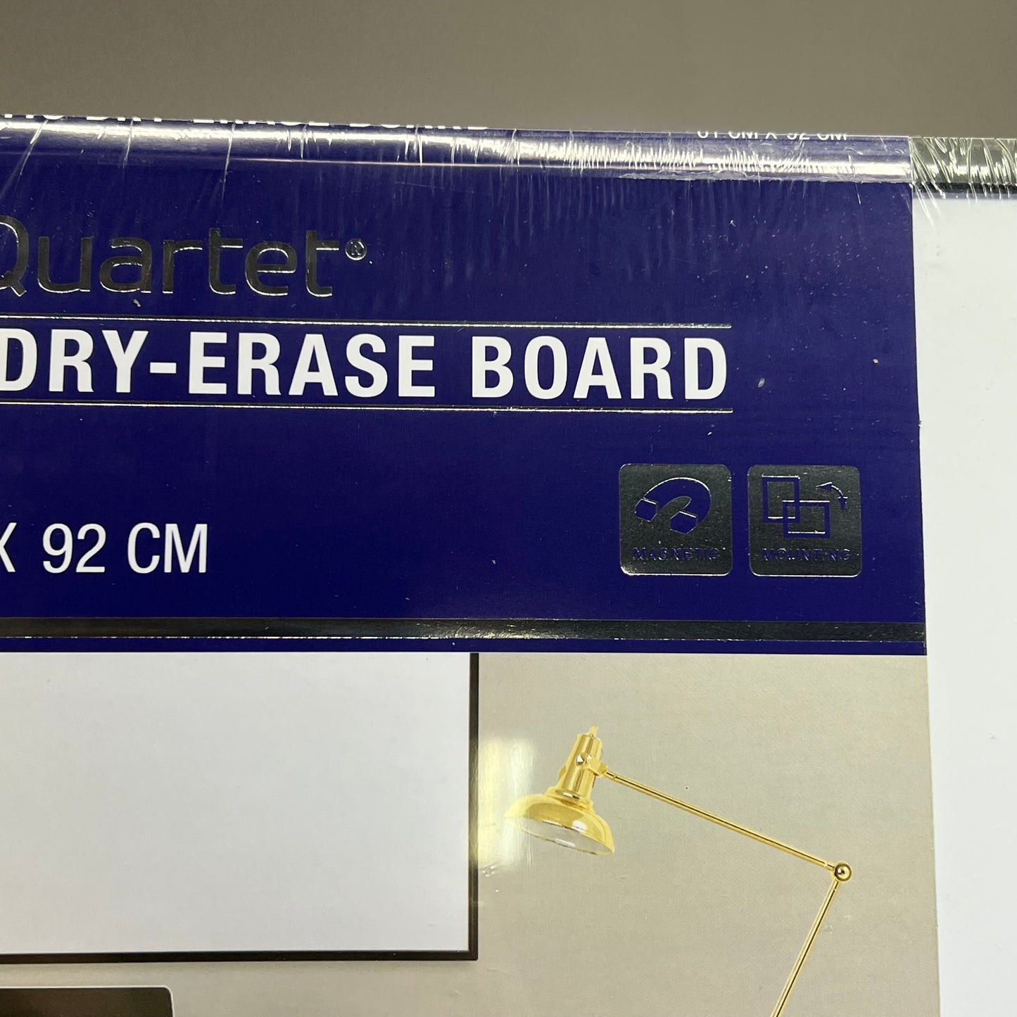 QUARTET Magnetic Dry-Erased Board Anodized Aluminum 36"x24" Black 21502-9