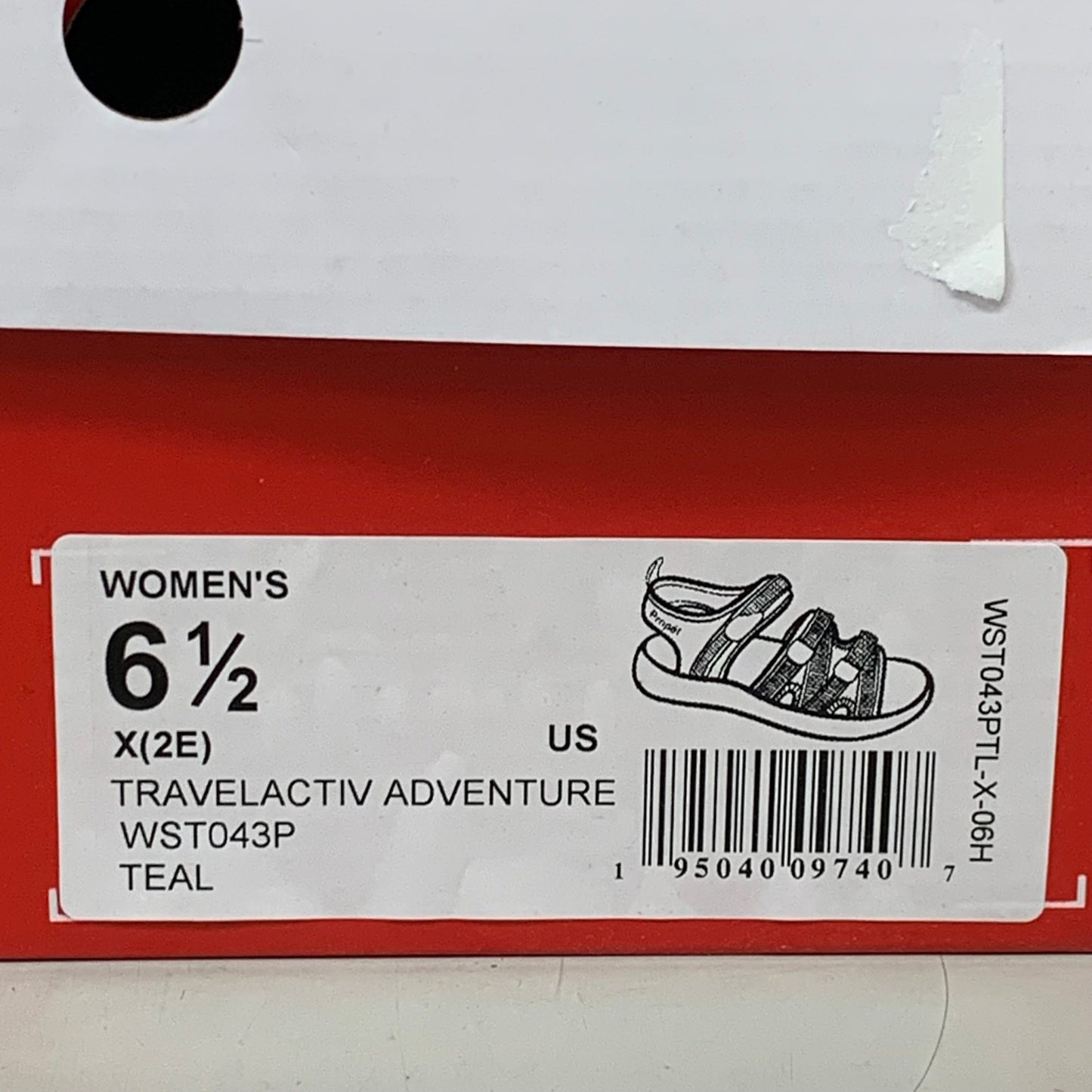 PROPET Travelactiv Adventure Sandals X(2E) Women's SZ 6.5 Teal WST043PTL-X-06H