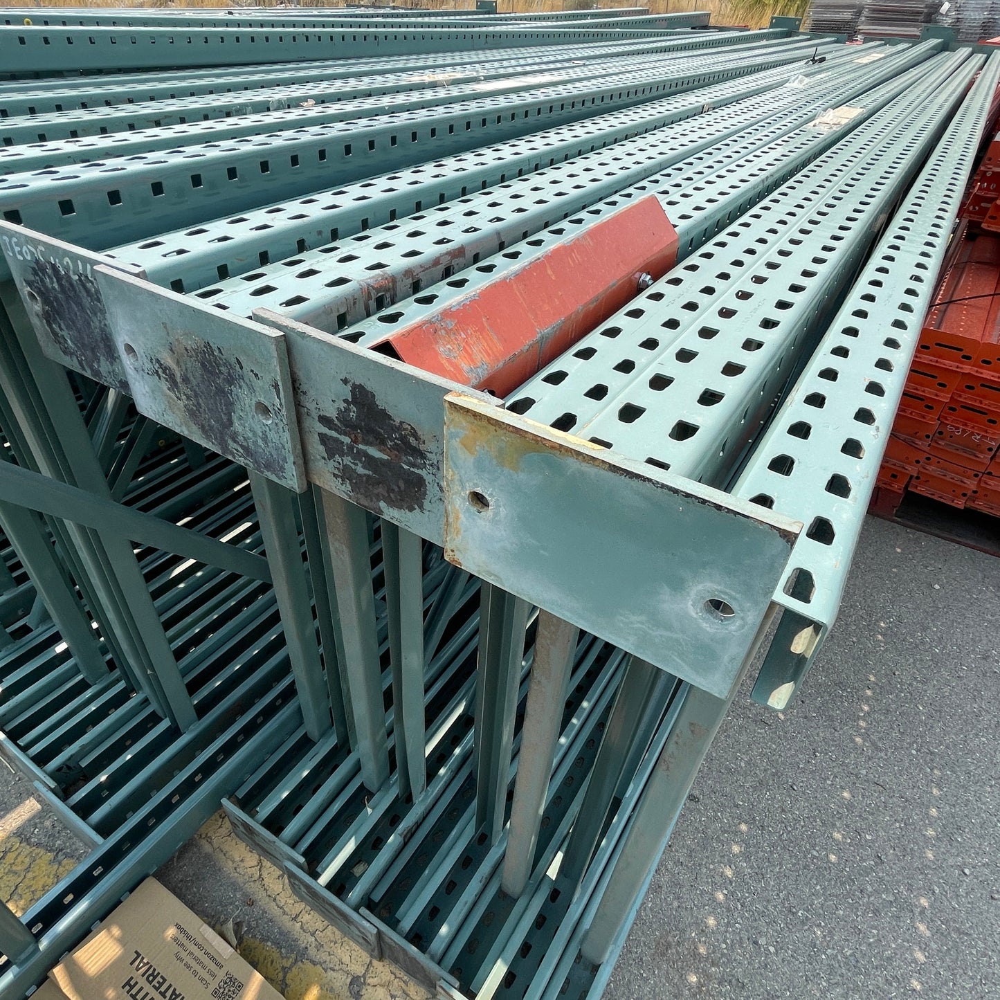 INTERACK Pallet Rack Upright Teardrop Style (Round & Angular) (16ft) 192”H x 42”D (Pre-Owned)