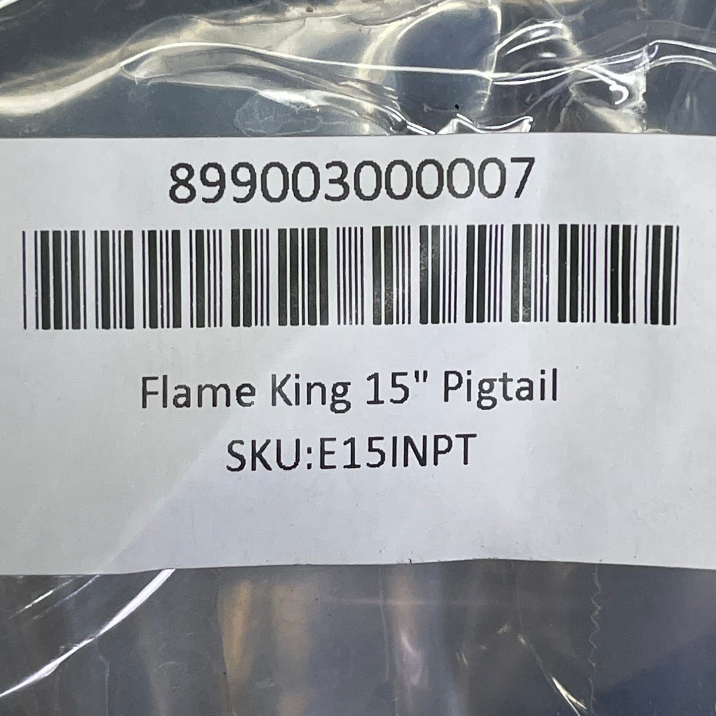 FLAME KING (2 PACK) Van/Trailer Propane Tank Pigtail 15" Black w/ Green E15INPT