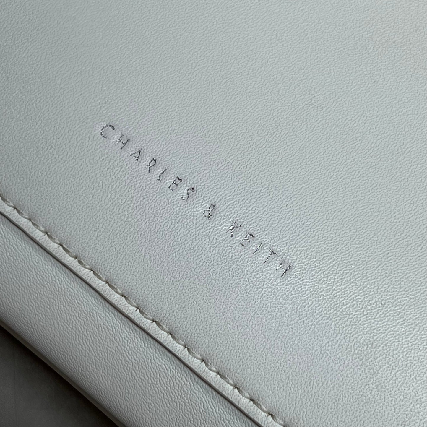 CHARLES & KEITH Rainbow Studded Shoulder Purse Faux Leather 6" x 6" (Pre-Owned)