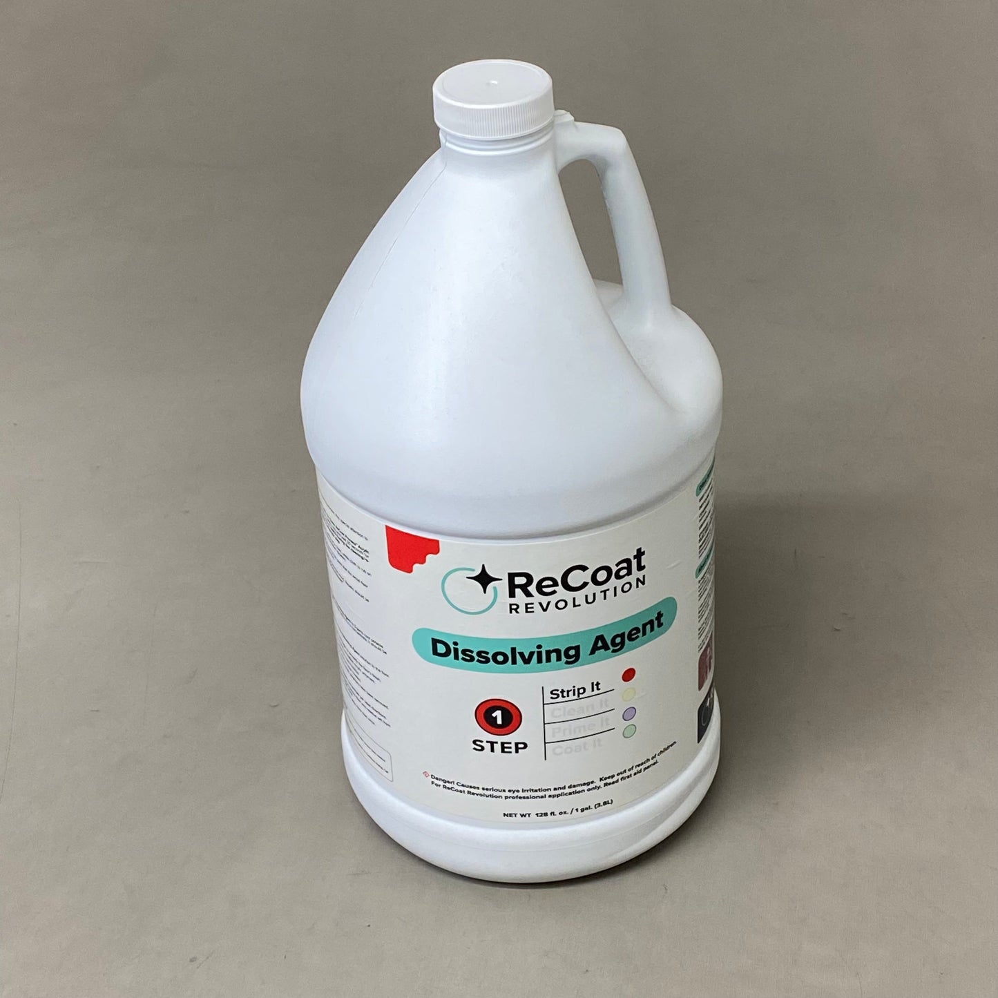 RECOAT REVOLUTION Dissolving Agent Step 1: Strip It 128 Fl oz/ 1 GAL