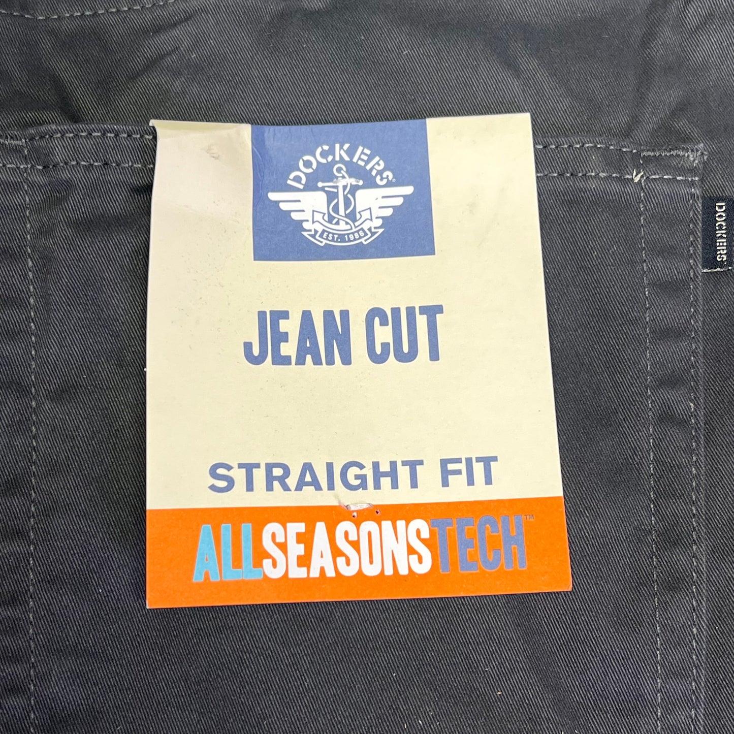 DOCKERS All Seasons Tech Straight Fit Jean Cut Pant Men's Sz 34x30 Steelhead