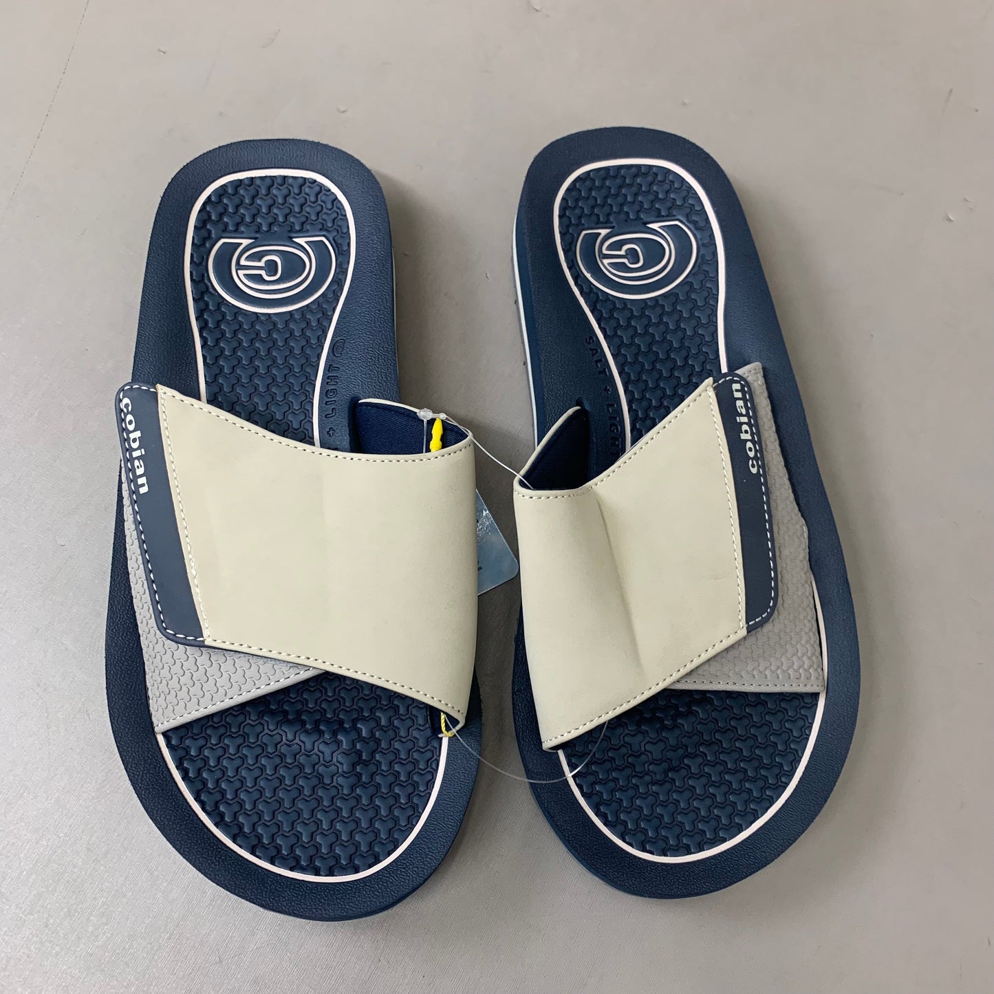 COBIAN DRT Synthetic Leather Strap Slide Sandals Men's Sz 13, 46 EU Navy DRS24-410-13