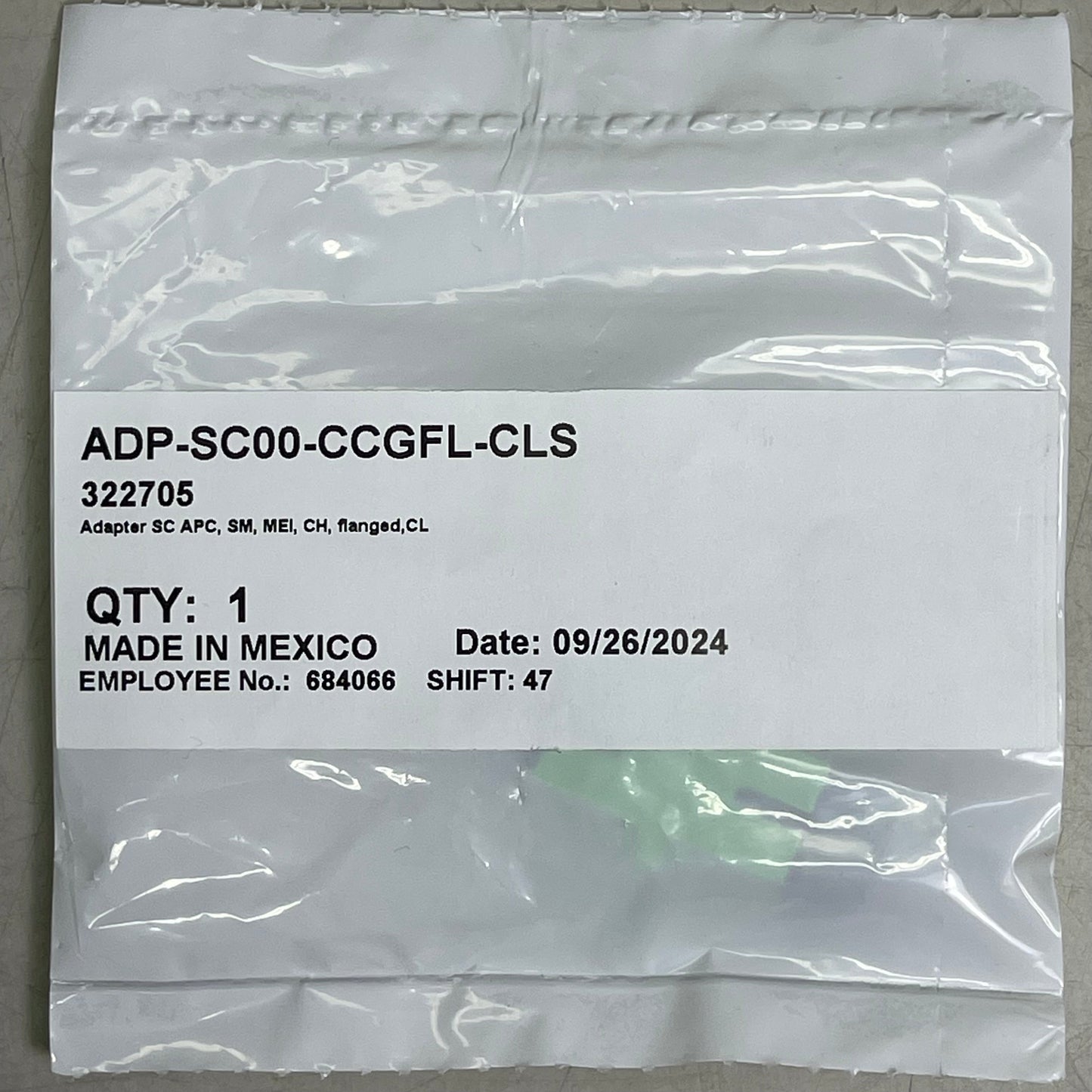 CORNING (6 PACK) Fiber Optic Adapters Full-Flange Mount Ceramic Sleeve ADPSC00CCGFLCLS