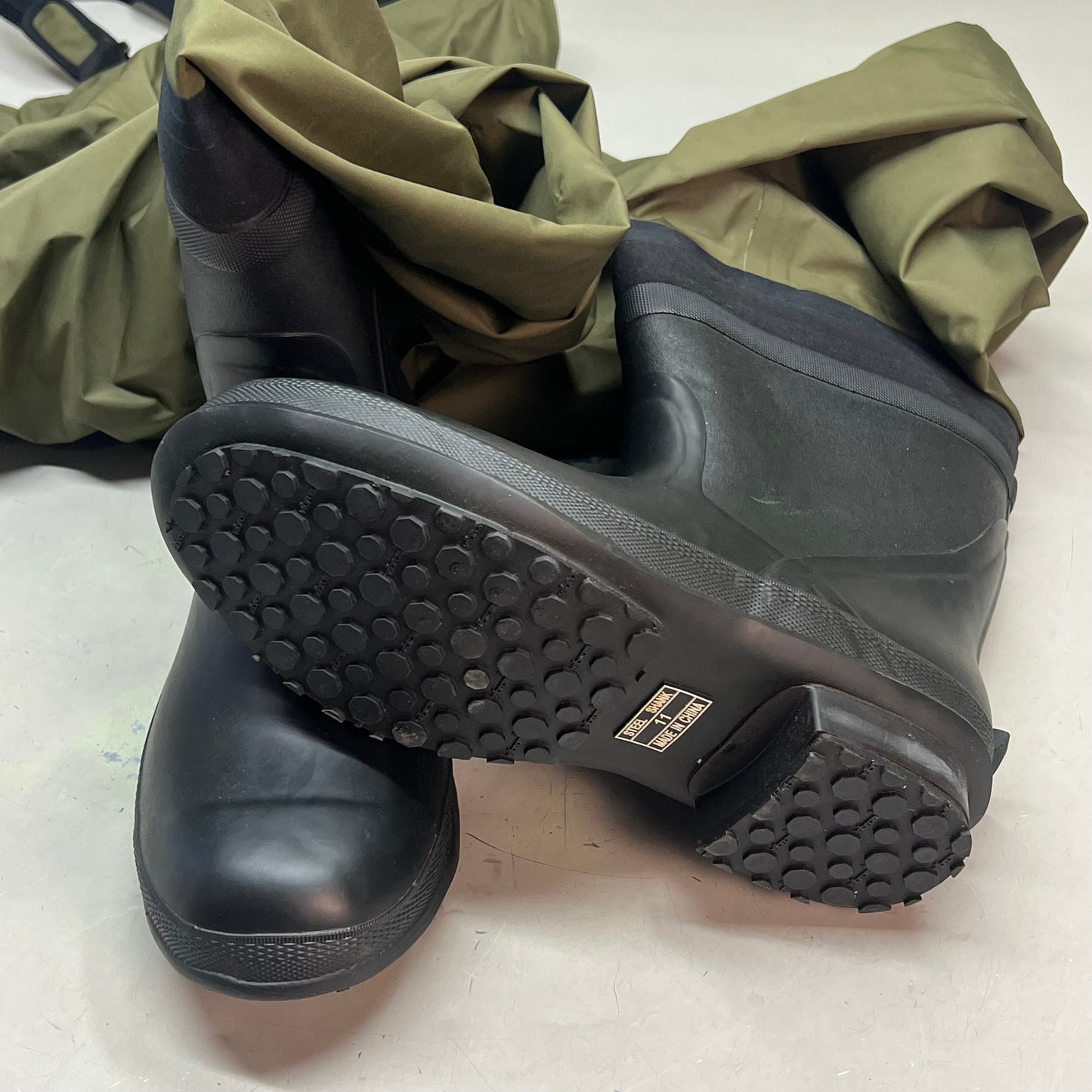 L.L. BEAN Angler Super Seam TEK Boot-Foot Waders Mens Sz L Boot Sz 11 503587