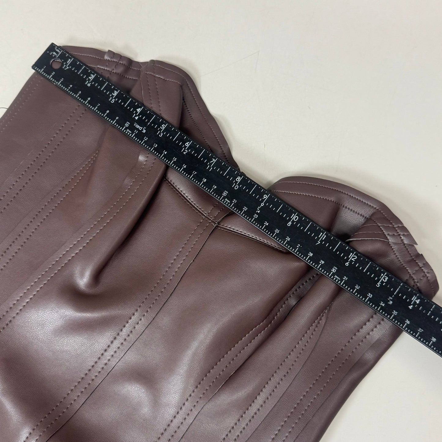 NORMA KAMALI Strapless Grace Mini Dress Unlined Women's Sz M/38 Chocolate