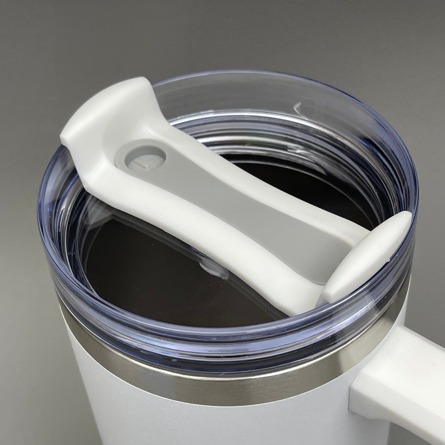 Z@ TUMBLER Insulated Stainless Steel Travel Mug w/ Lid Handle Straw 40 oz White