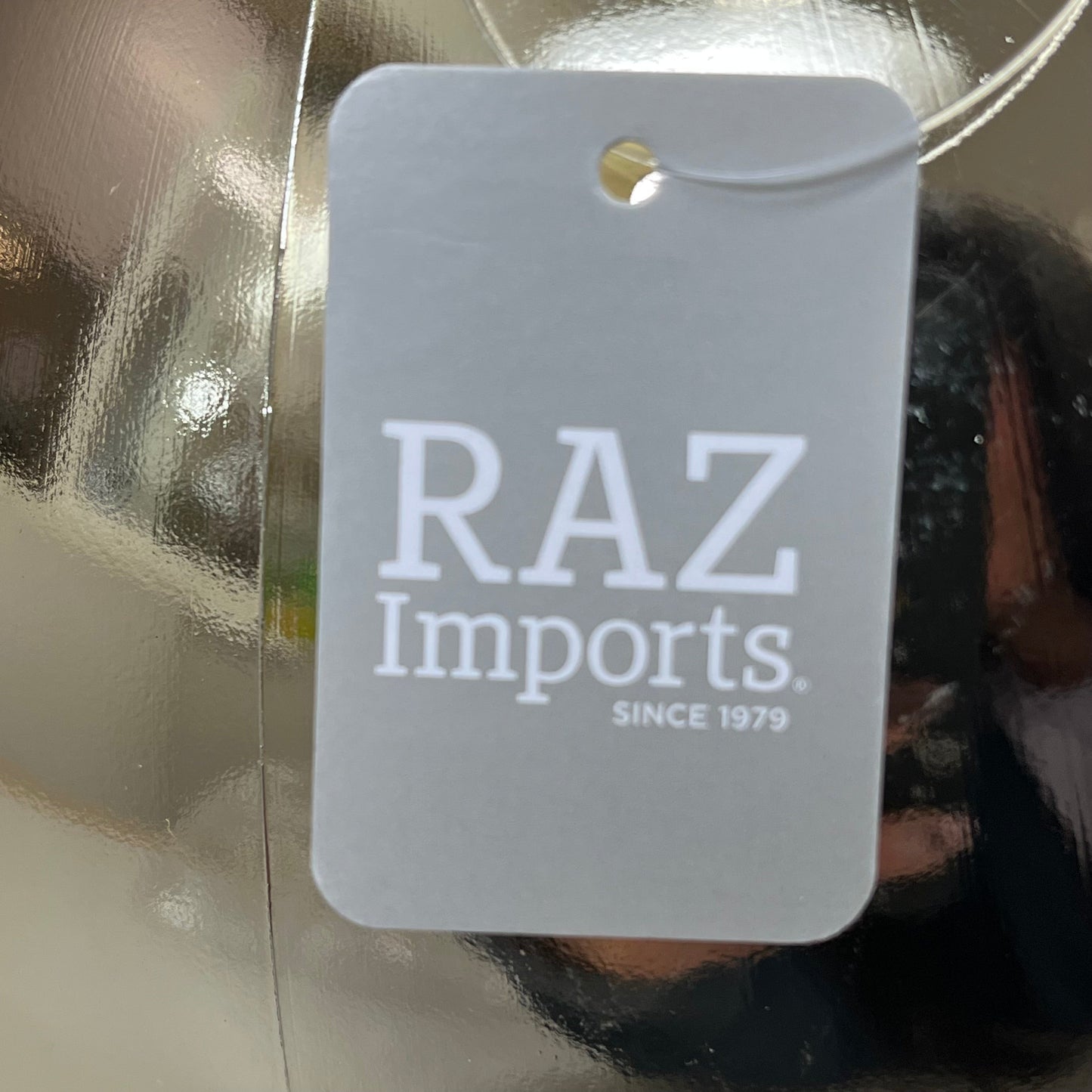RAZ IMPORTS Shiny Ball Christmas Ornament Decor Plastic 10" Champagne 10461590