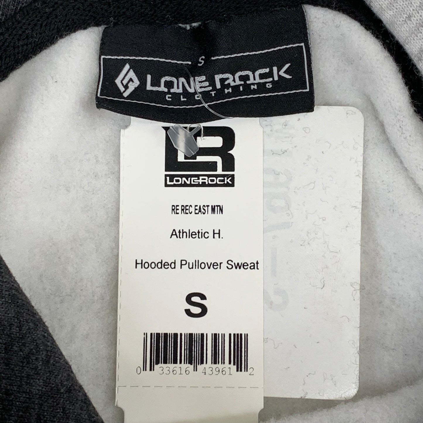LONEROCK Helen Georgia Tie Hoodie Sz Small White/Grey