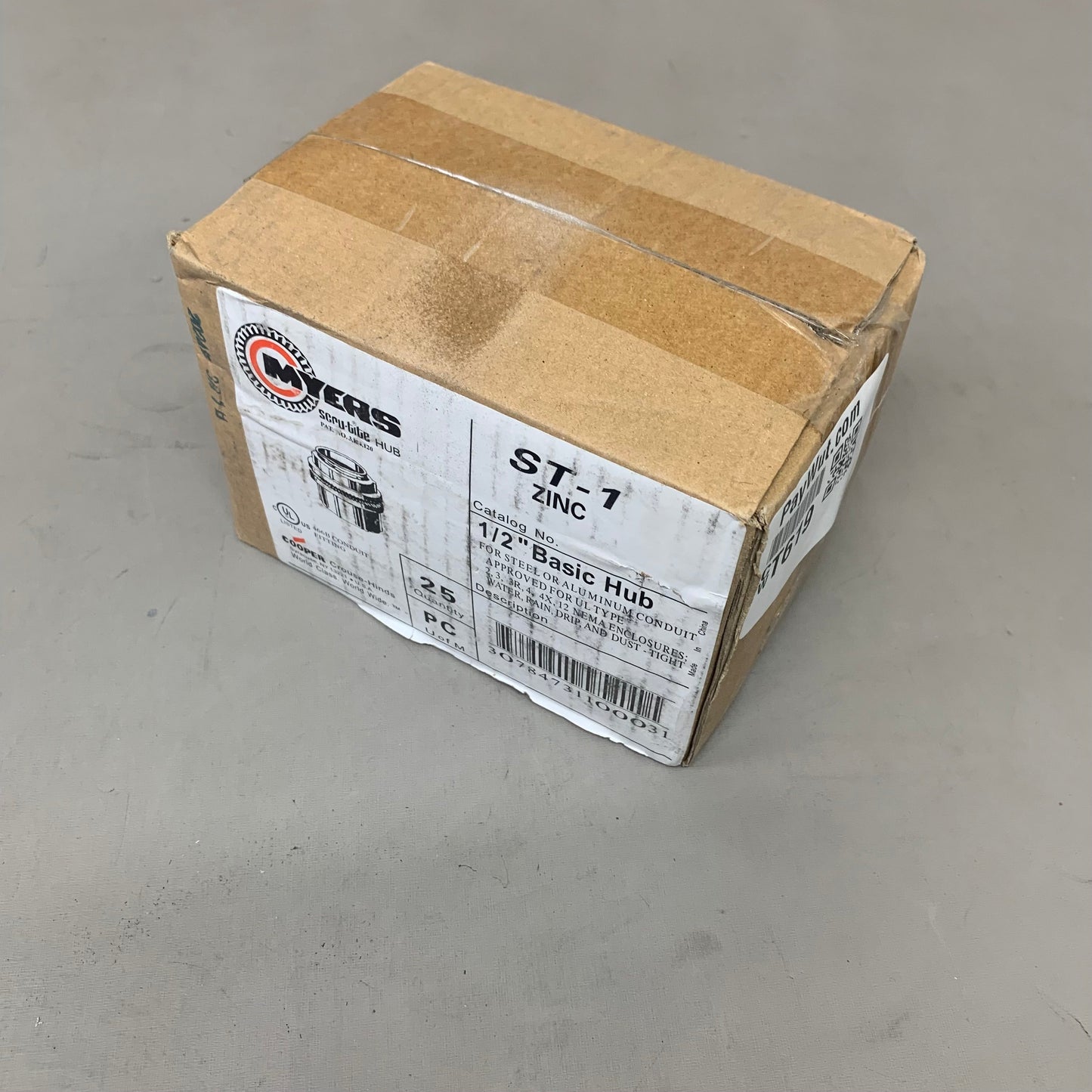 MYERS (25 PACK) Zinc Conduit Hub Scru-tite Tapered Female Threaded 1/2" ST-1