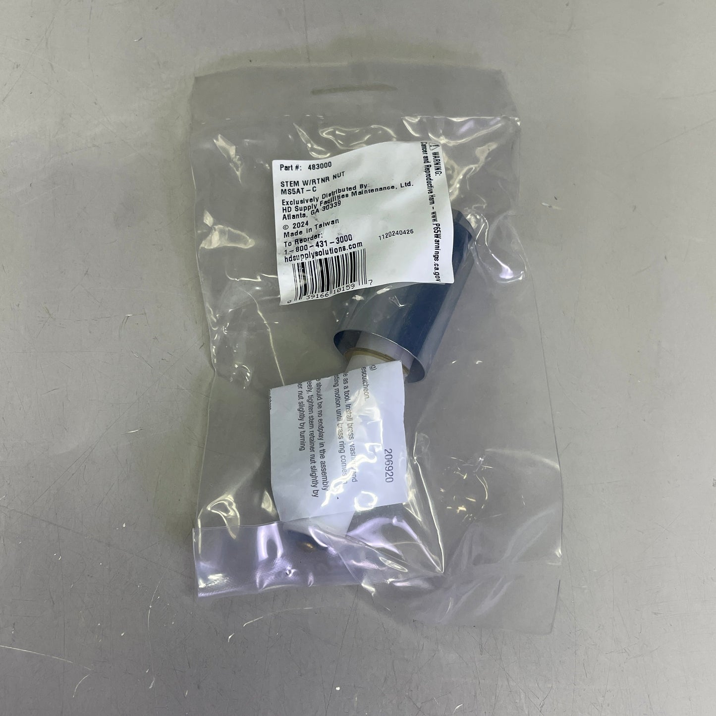 MIXET 4.5” Hot/Cold Shower Cartridge & Retainer Nut MS5AT-C