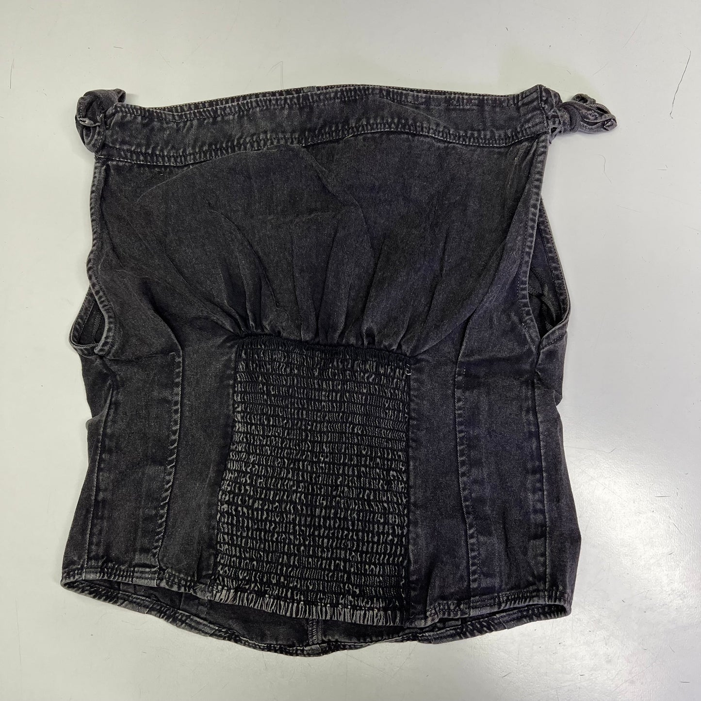FREE PEOPLE 100% Cotton Louie Indigo Top Women's Sz M Black 98546724