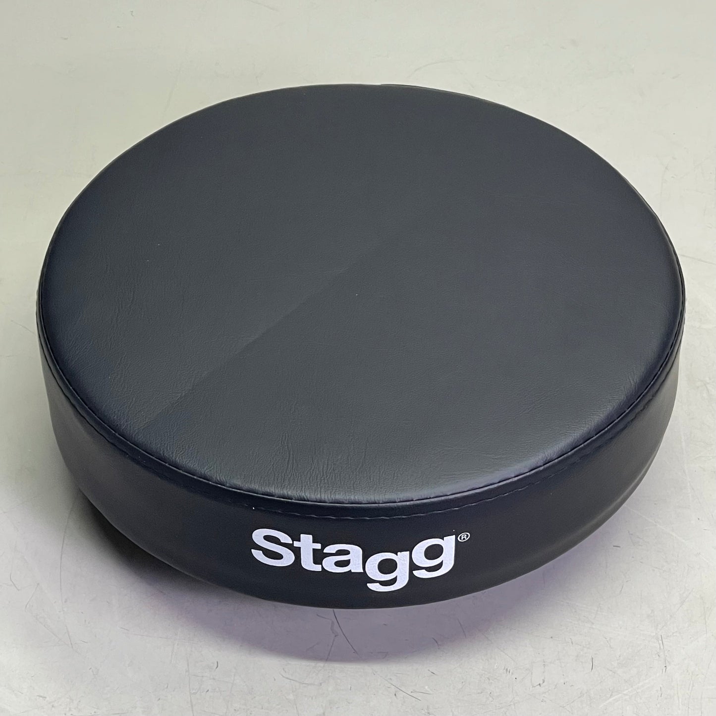 STAGG Drum Throne Vinyl Double Braced Adjustable Height Black DT-32BK