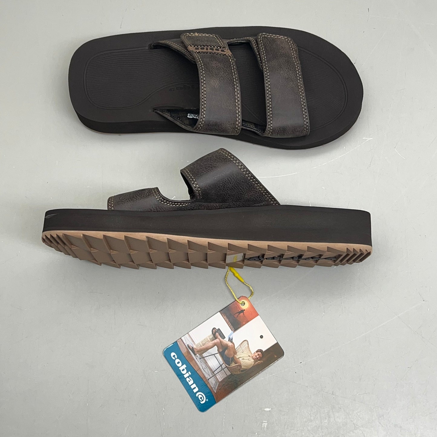 COBIAN Trestles Trek Slide EVA Top Sole Men's Sz 9, 41.5 Eu Chocolate TTS24-201-9