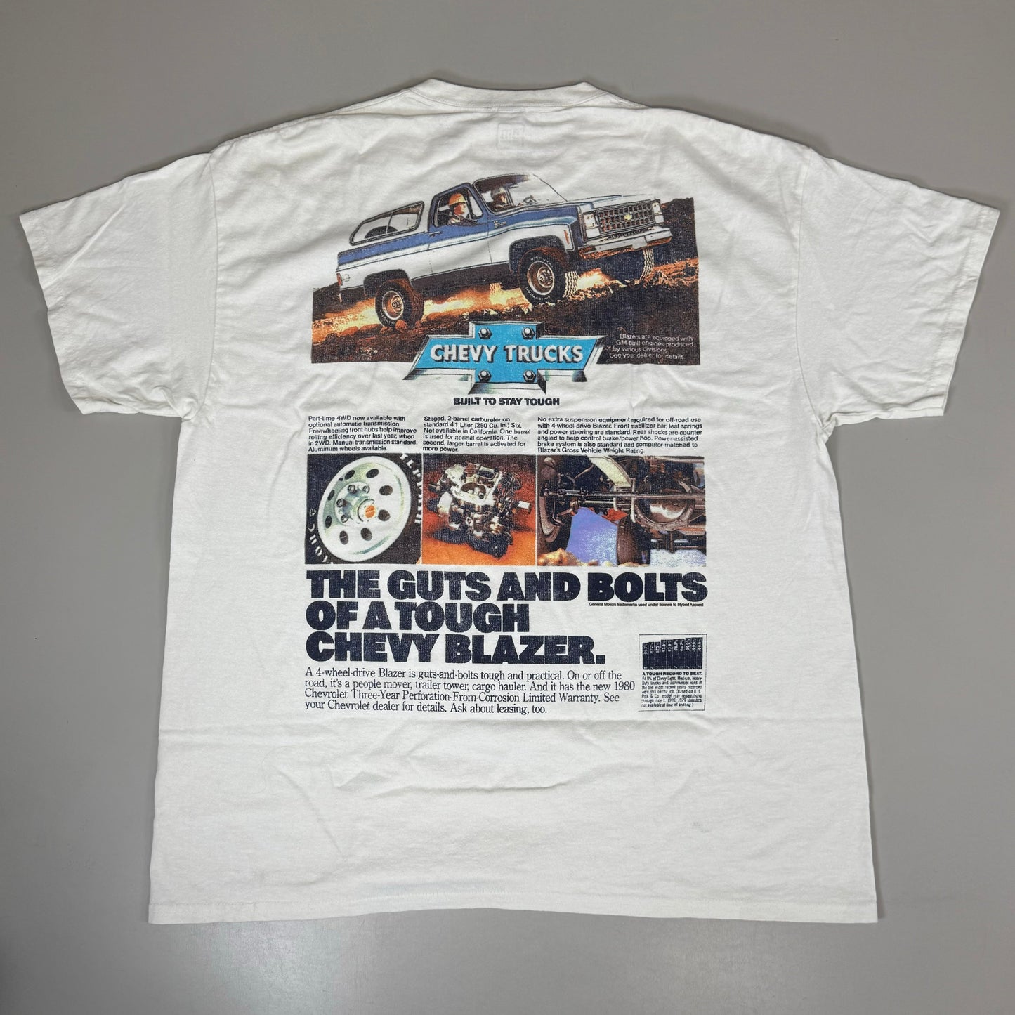 URBAN Men's Chevy Truck Graphic T-Shirt Sz L White 91022855